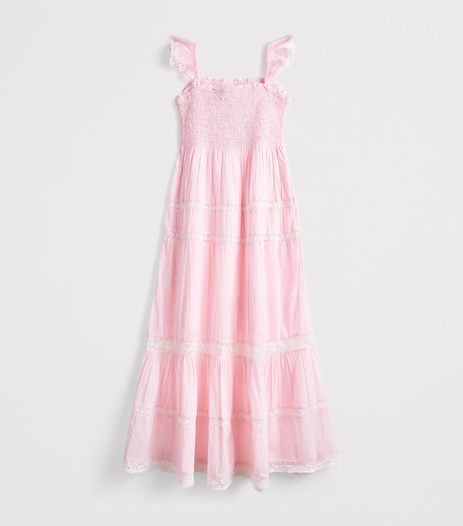 LoveShackFancy Cotton Floral Stripe Rhiannon Dress (7-14 Years) Image 2