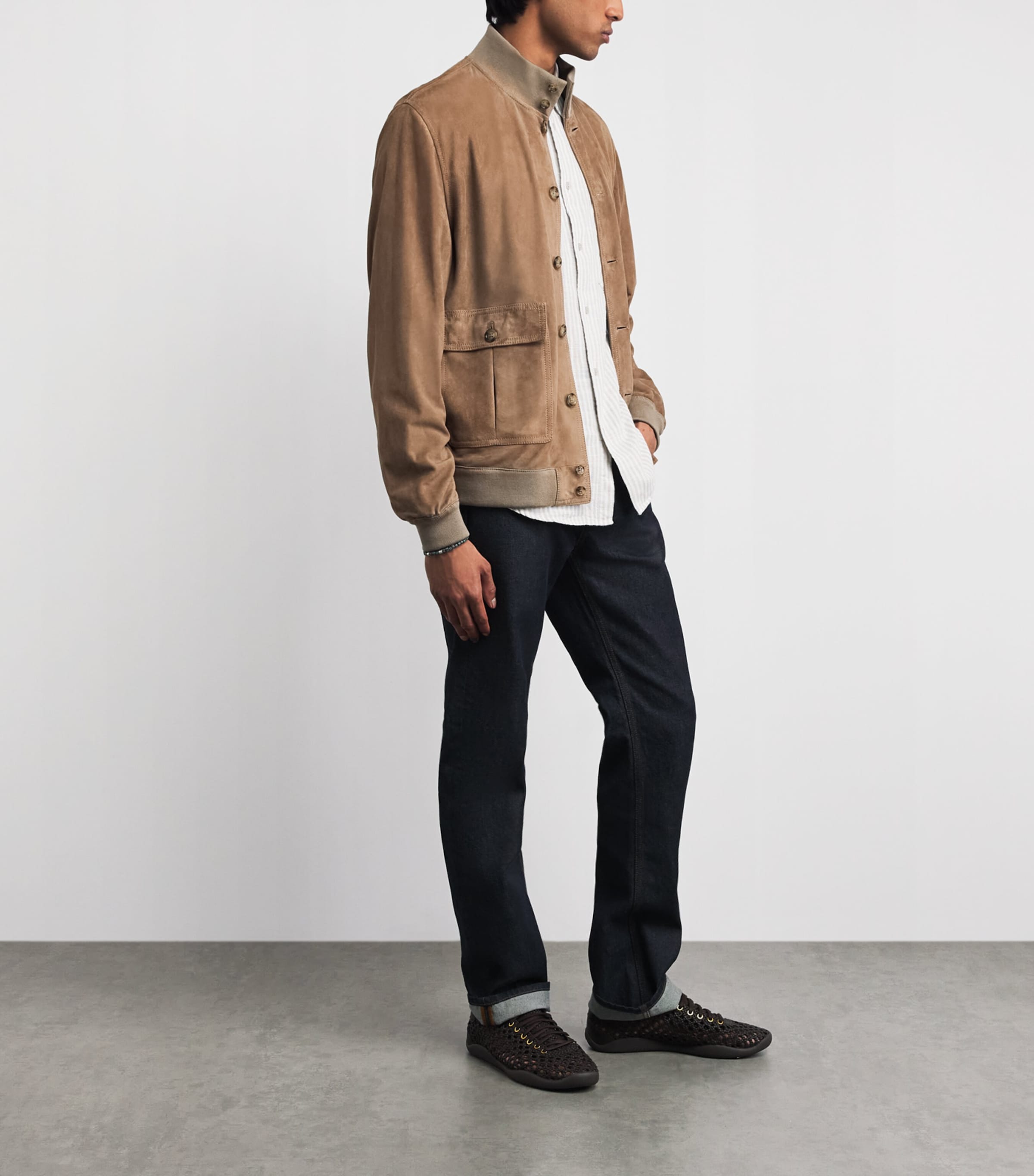 Valstar Mens Suede Valstarino Bomber Jacket Image 2