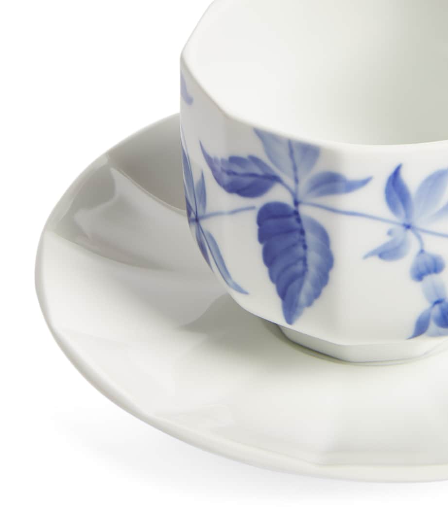 Blomst Fuchsia Cup and Saucer BLUE Image 5