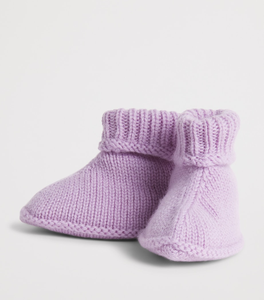 Rosie Sugden Cashmere Booties (0-12 Months) Lupin Image 2