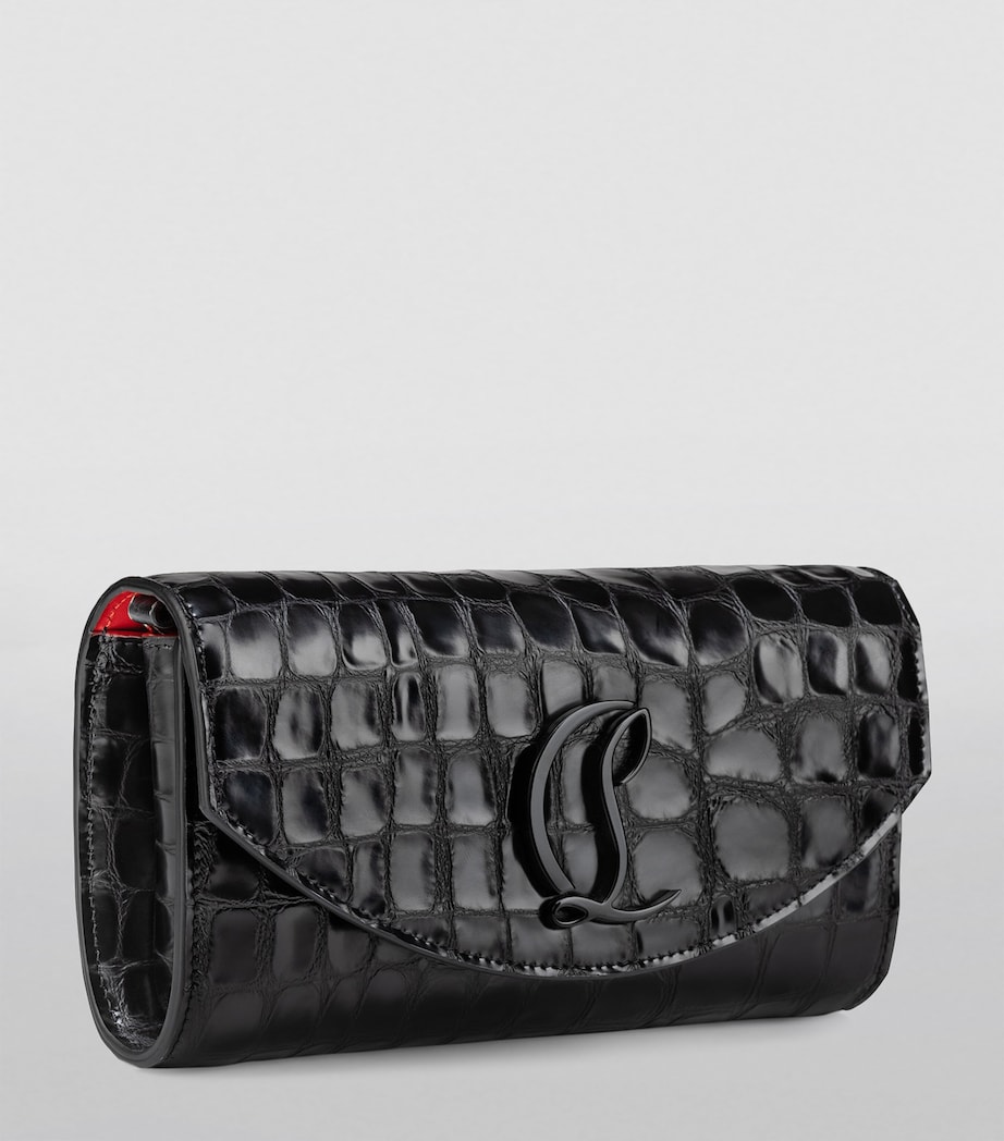 Loubi54 Croc-Embossed Leather Clutch Bag CM53 Image 4