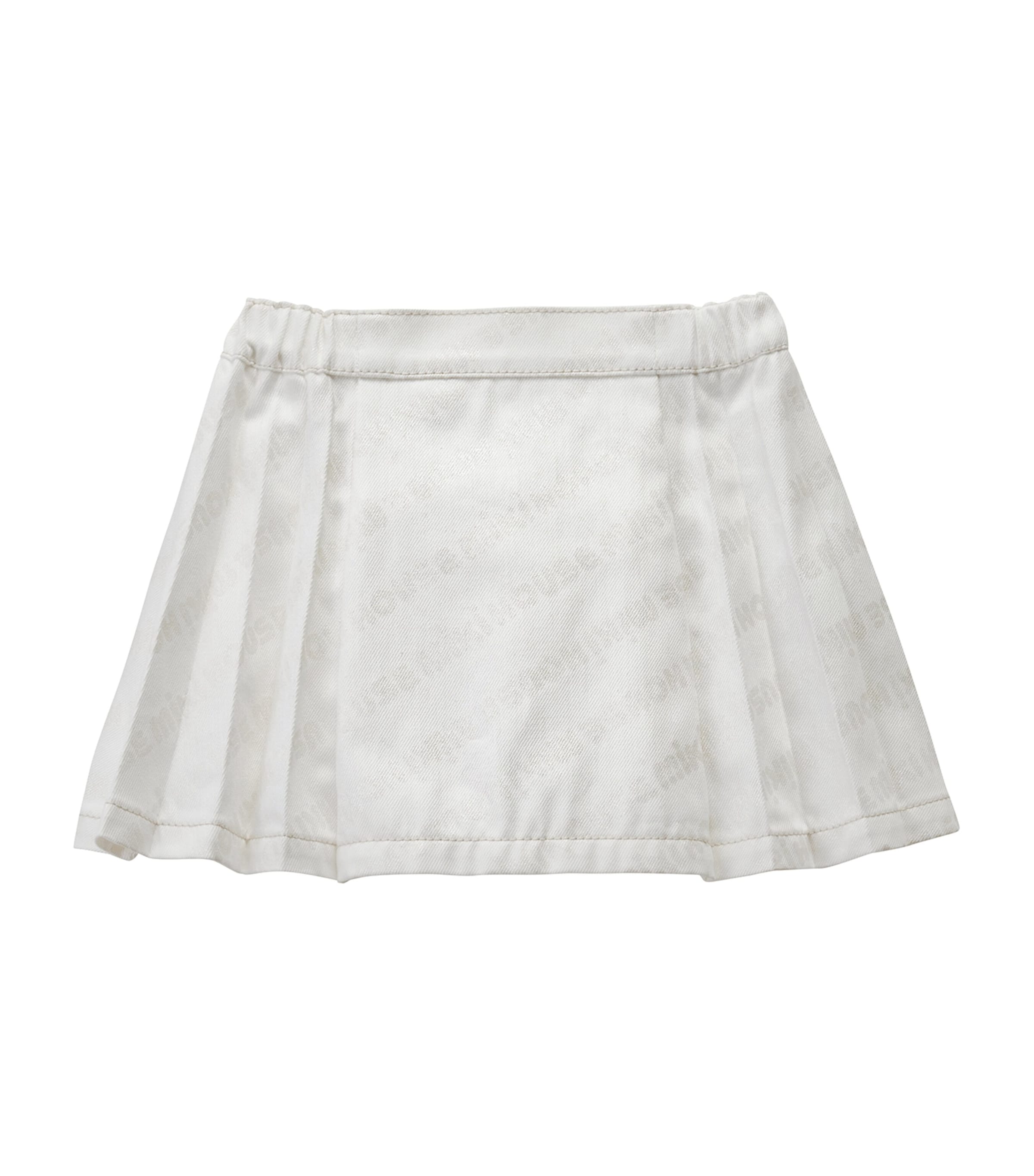 Miki House Kids' Logo Pleated Skirt In White