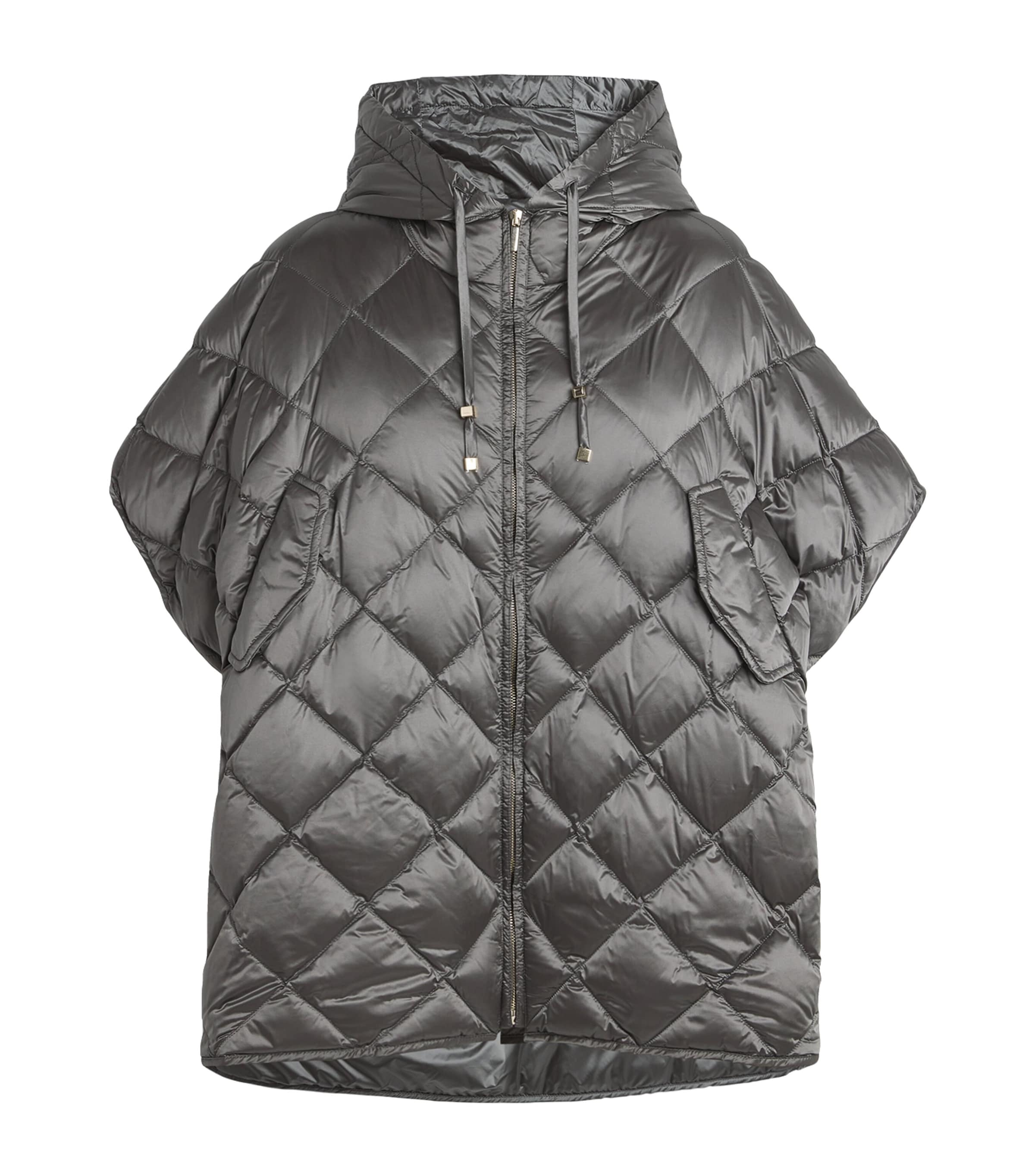 Max Mara The Cube Quilted Jacket In Grey