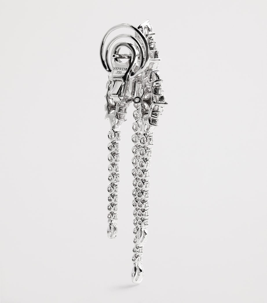 White Gold and Diamond Y-Couture State Drop Earrings WHITE GOLD Image 4
