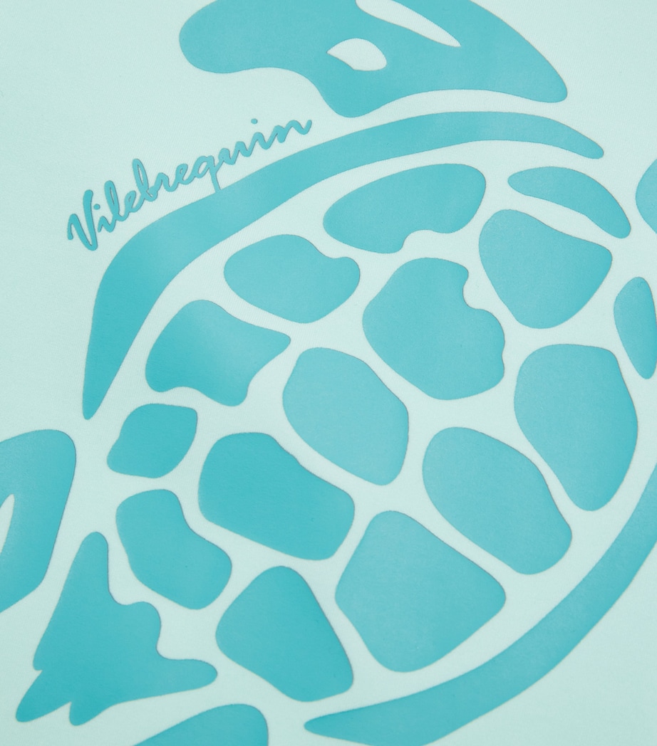 Turtle Logo Rash Guard Top (2-14 Years) 344CELADON Image 3