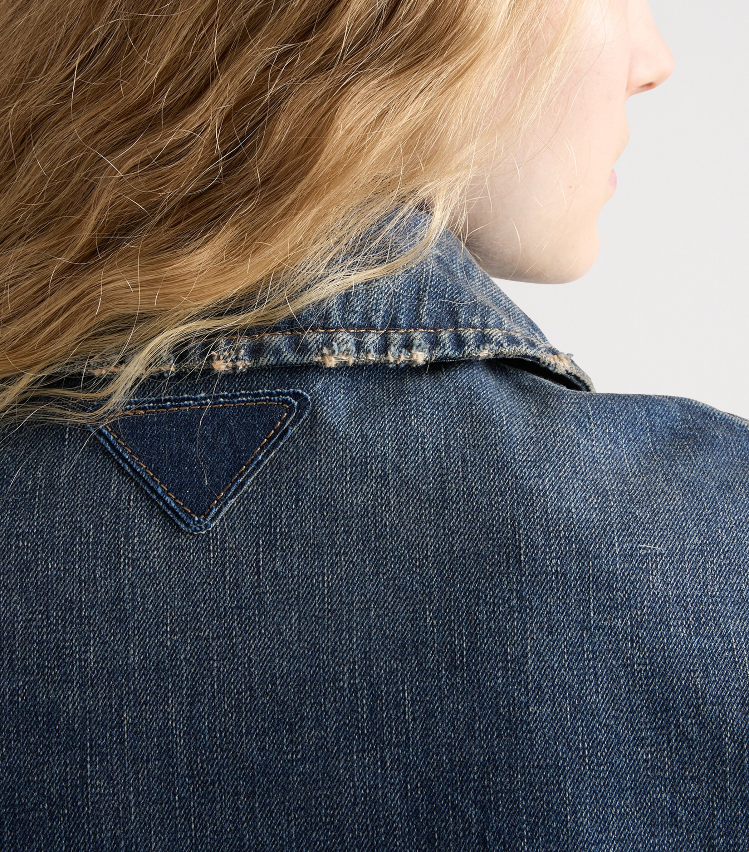 Washed Blouson Denim Jacket F0008 Image 6