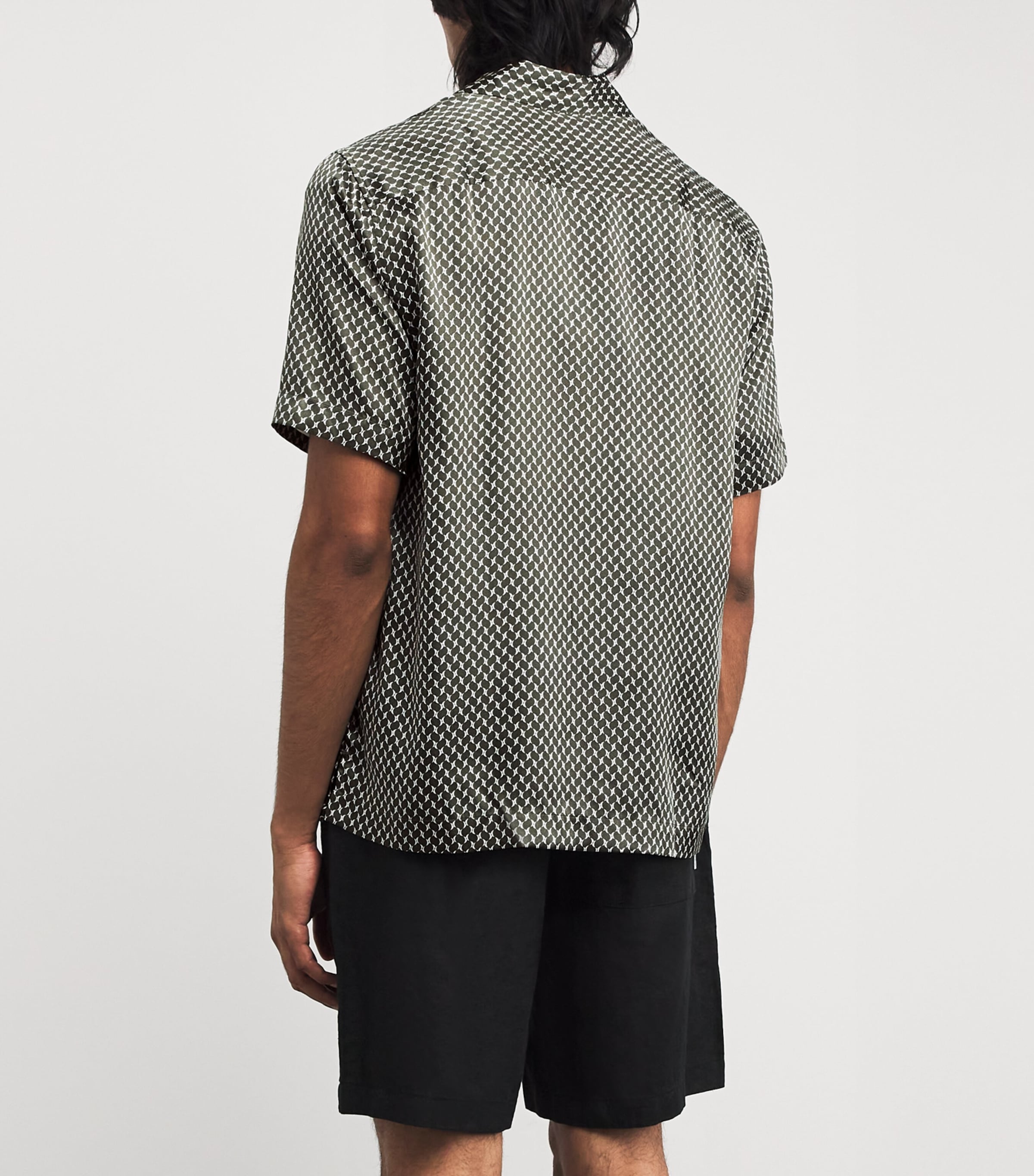 Silk Roberto Short-Sleeve Shirt 840-SEAWOOD Image 4