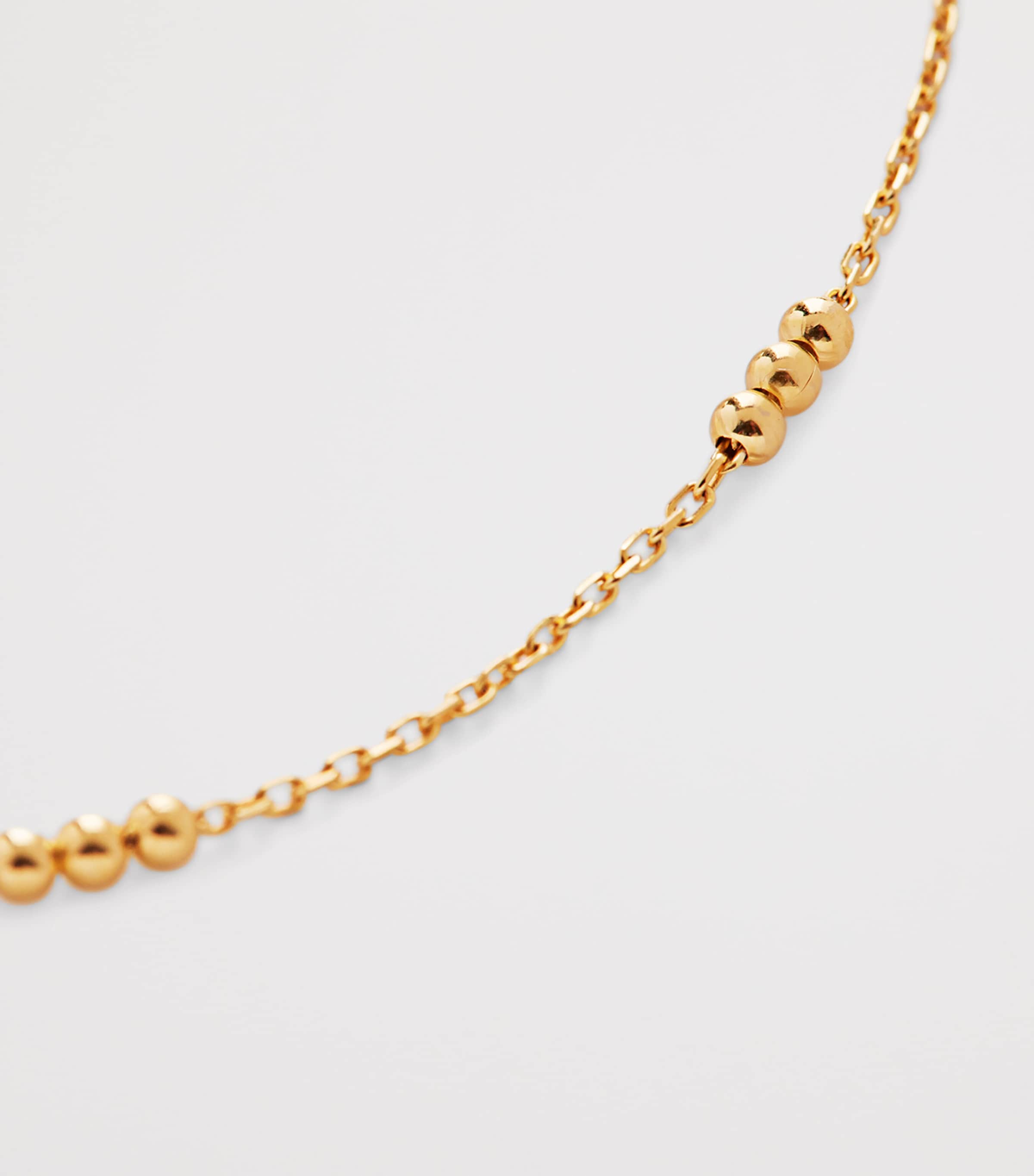 Gold Vermeil Triple Beaded Chain Necklace 18K GOLD VERMEIL Image 2