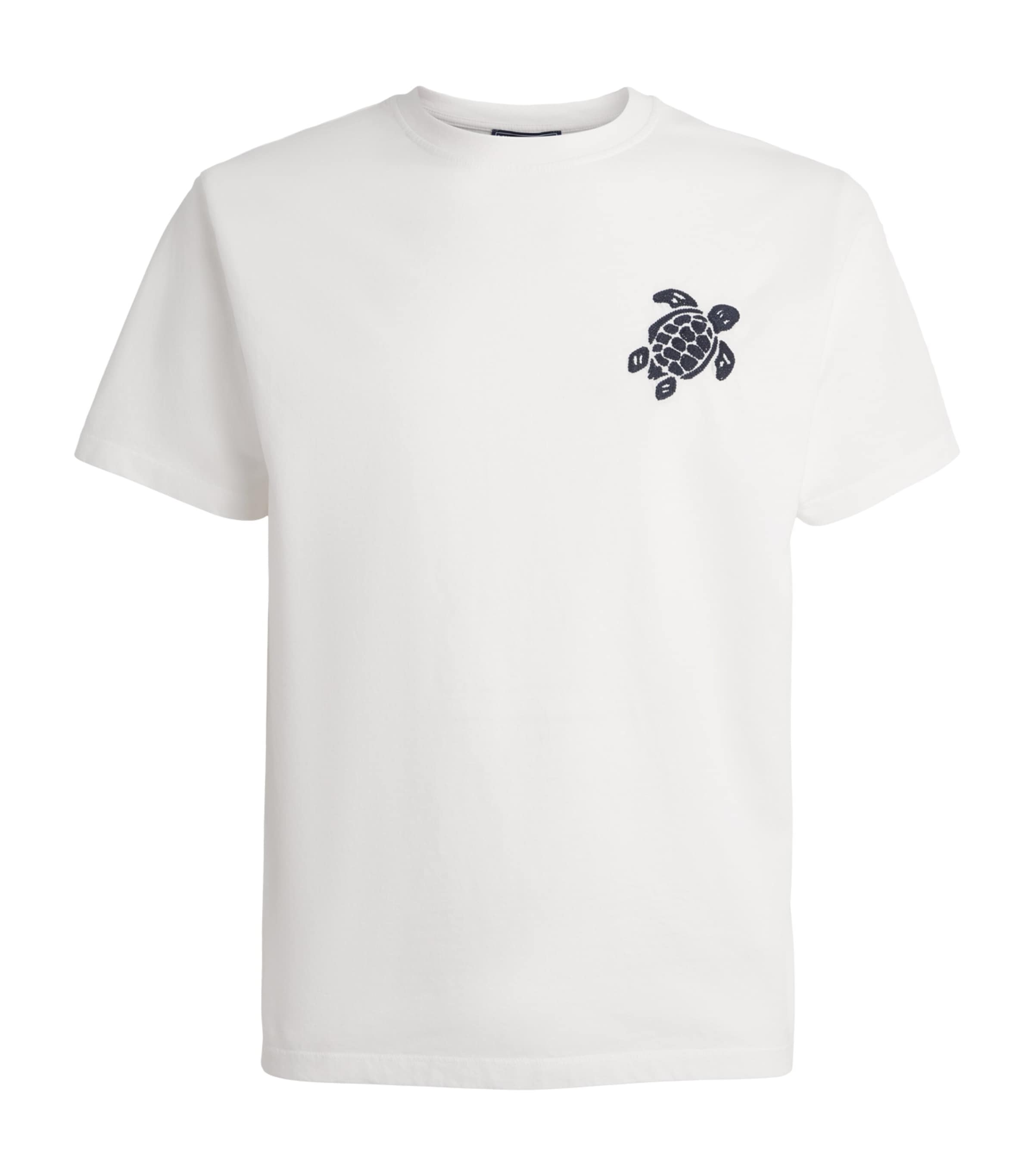 Vilebrequin Mens Organic Cotton Turtle T-Shirt Blanc Image 1