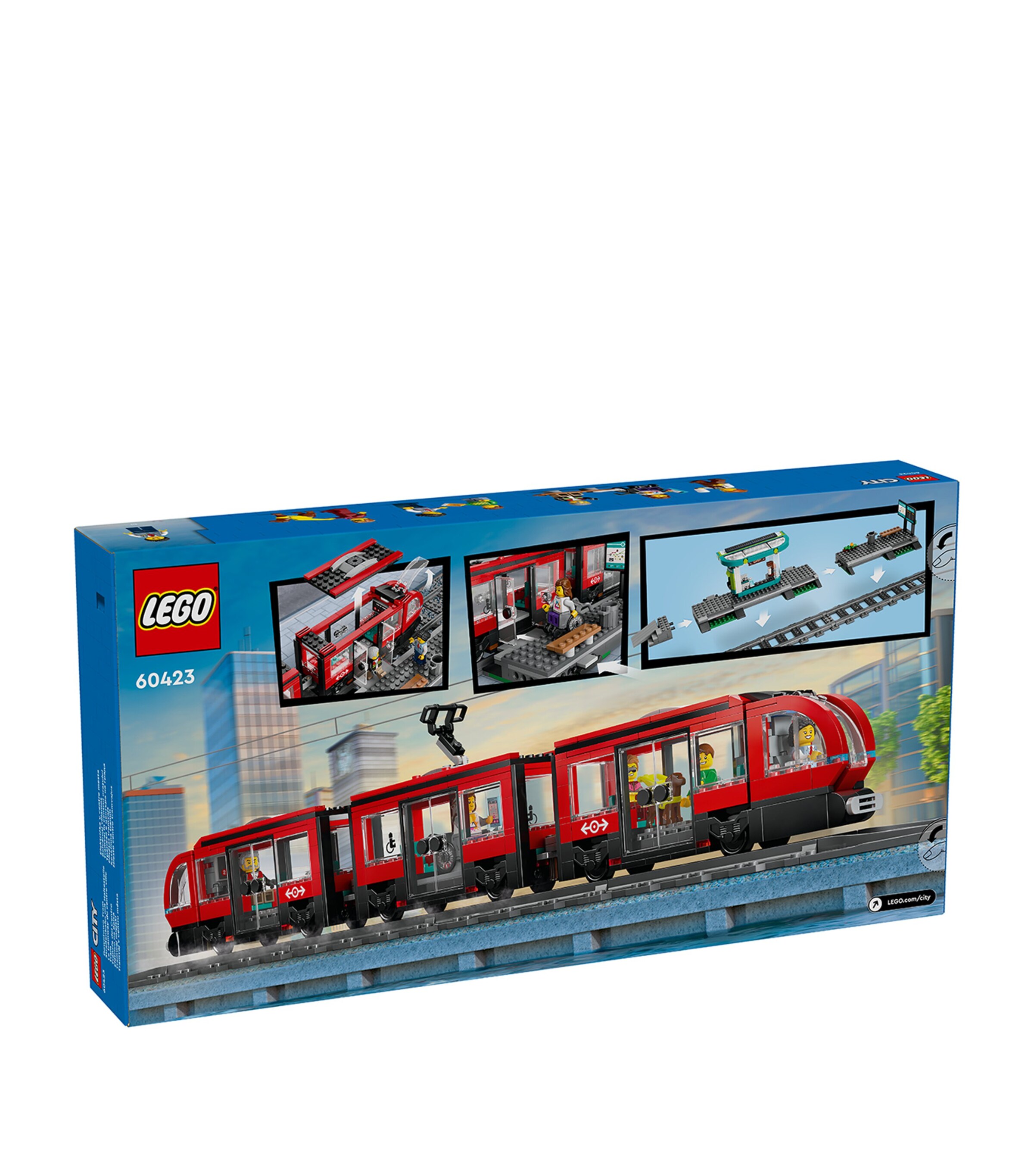 Lego City Downtown Tram and Station Building Toy Set 60423 Image 6