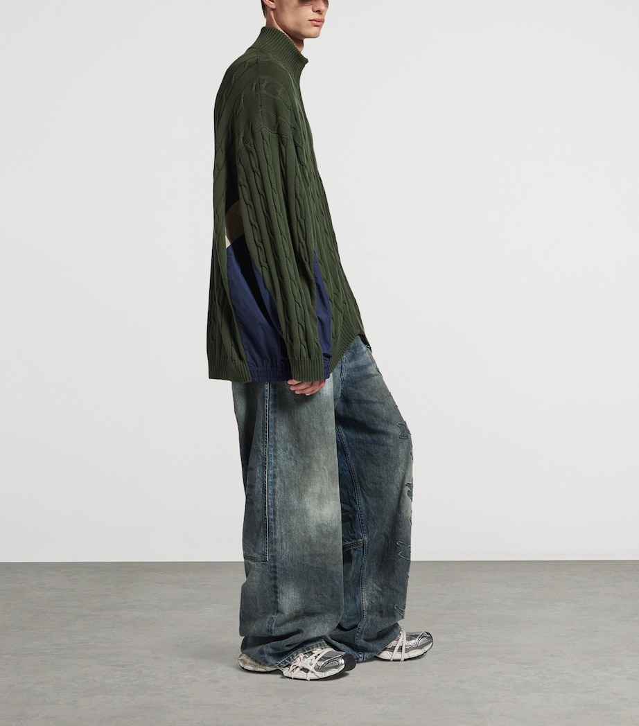 Cotton Knitted Logo Cardigan 2525 Image 4