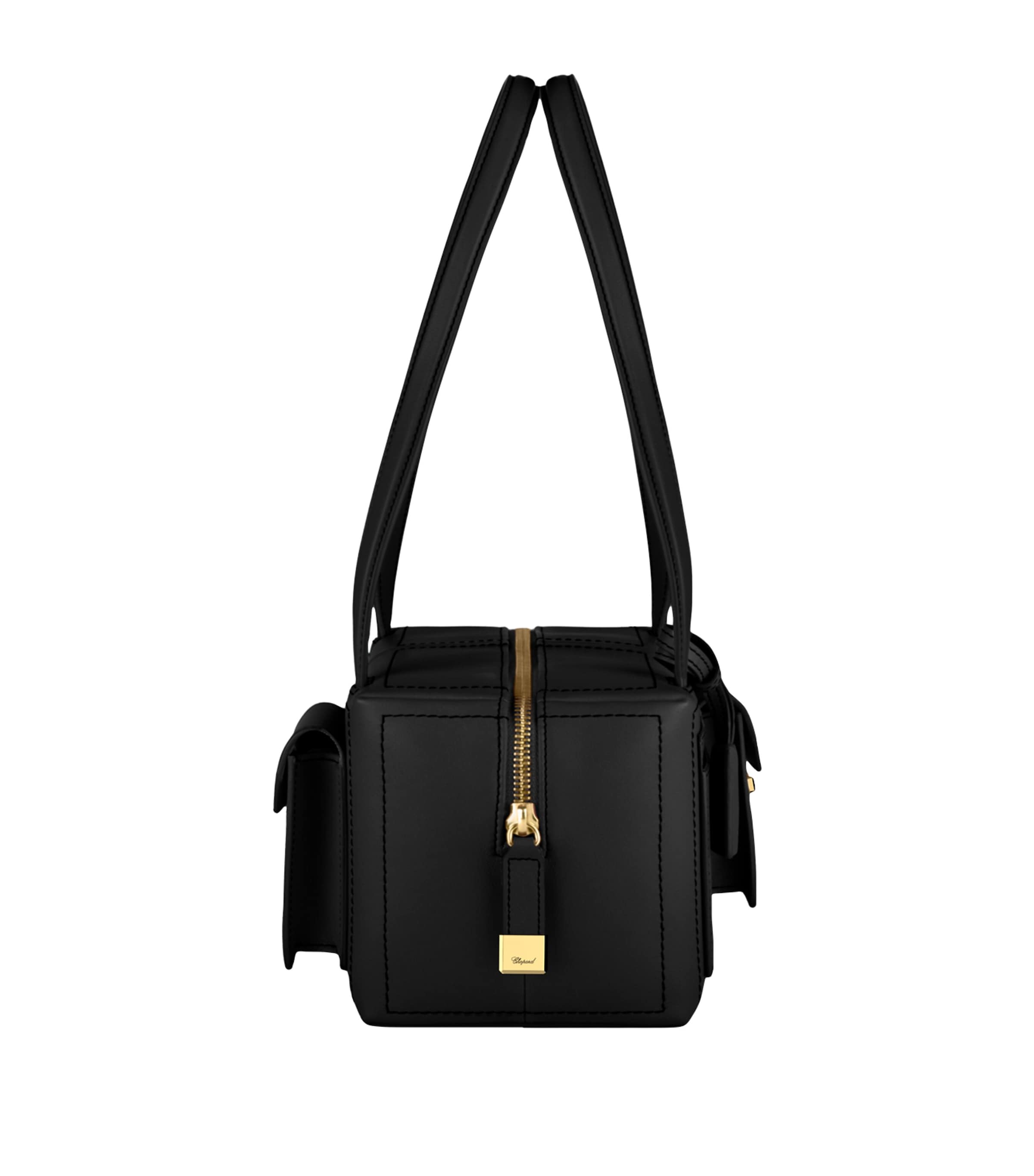 Chopard Leather Ice Cube Shoulder Bag Black Image 4