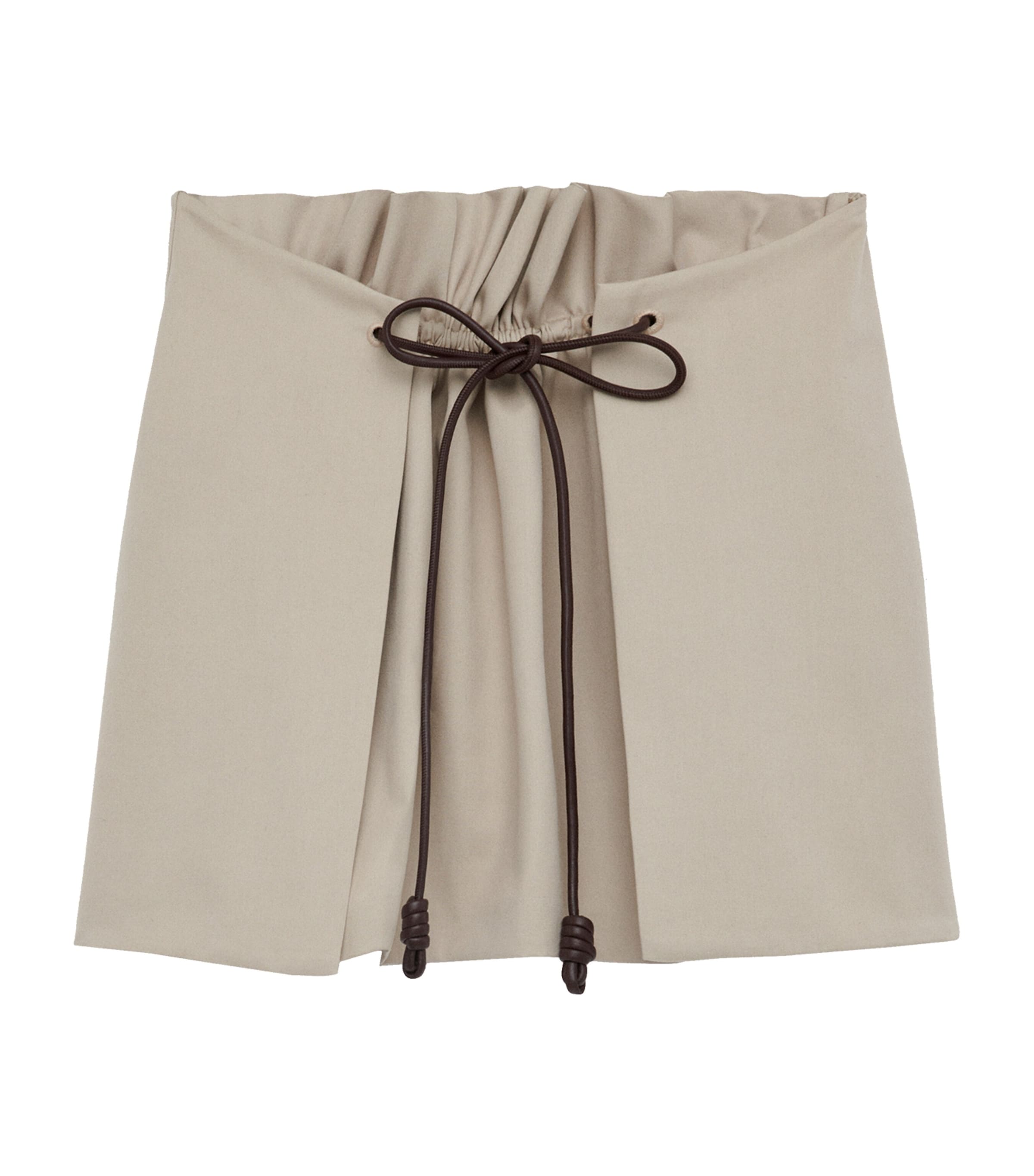 Loewe Tie-detail Mini Skirt In Neutral