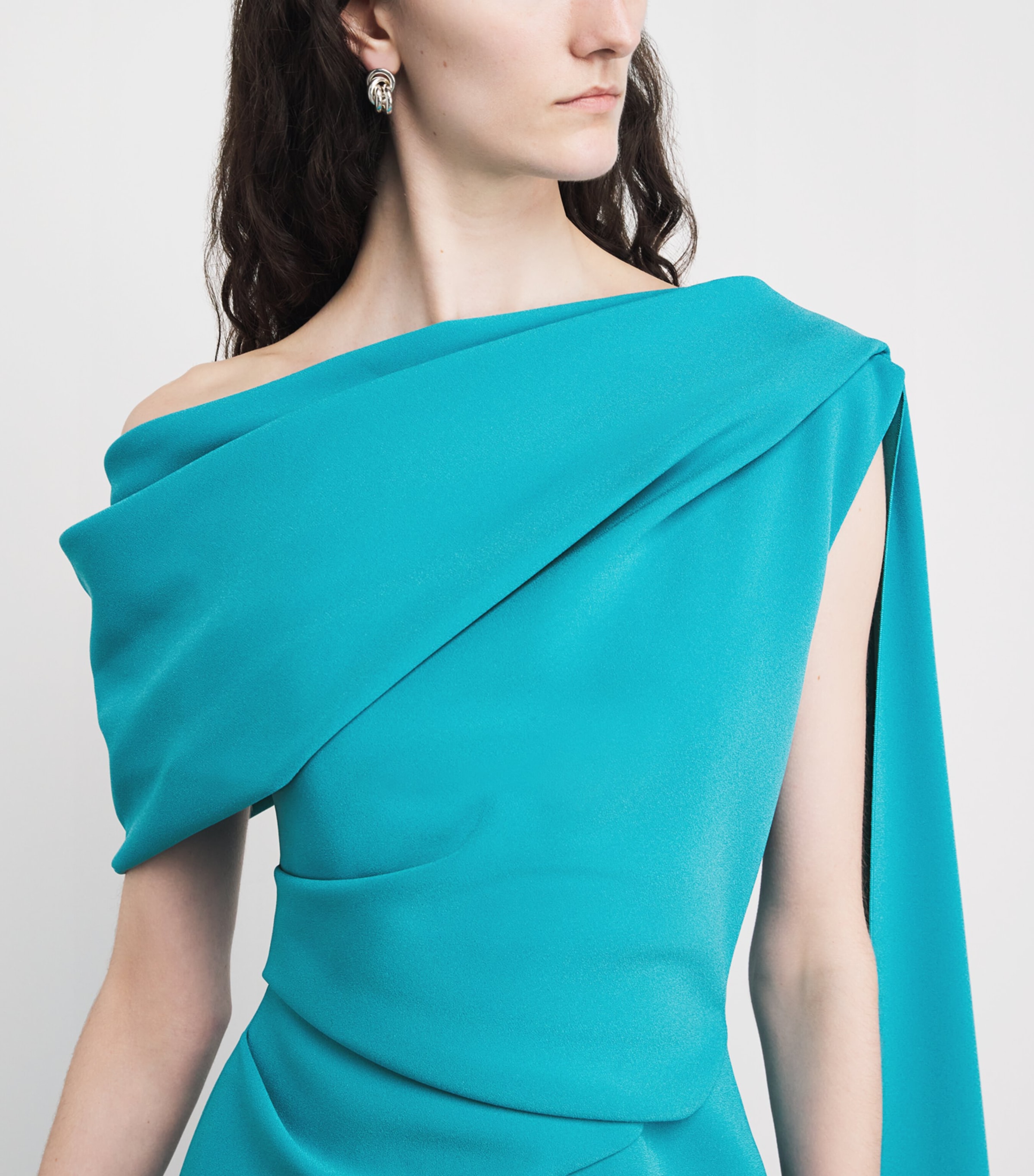 Roksanda Womens Draped Maite Midi Dress Azure Image 3