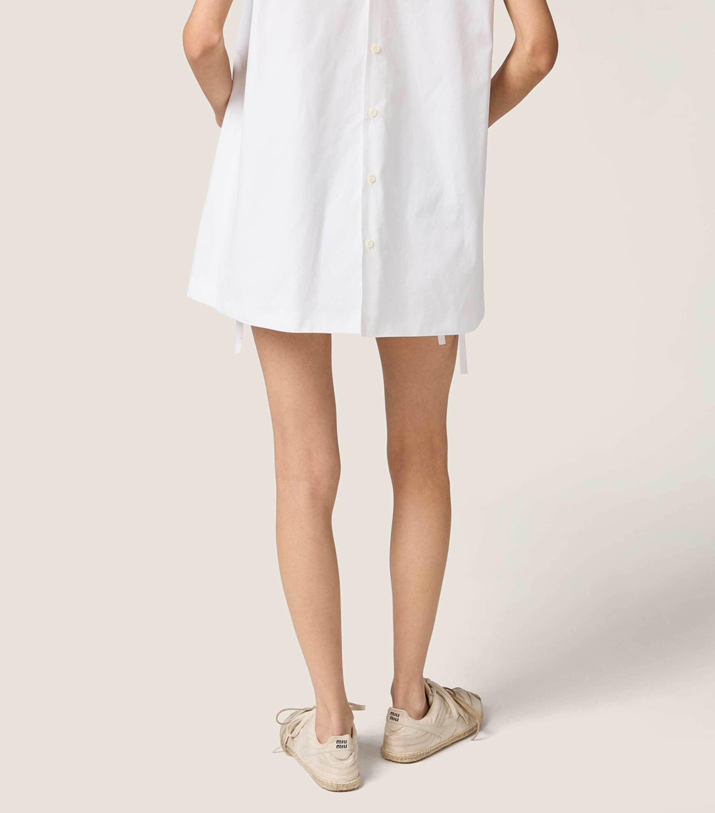 Miu Miu Womens Poplin Mini Dress Image 5