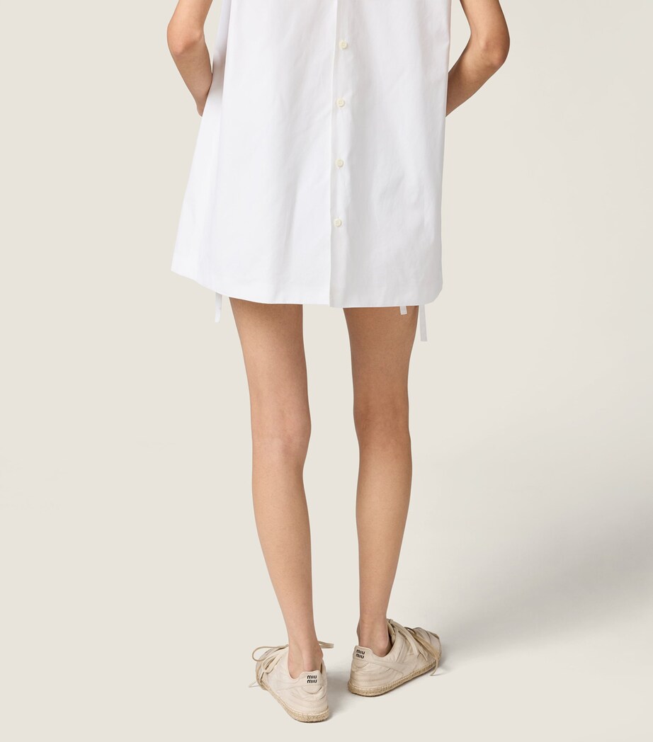 Miu Miu Womens Poplin Mini Dress Image 5
