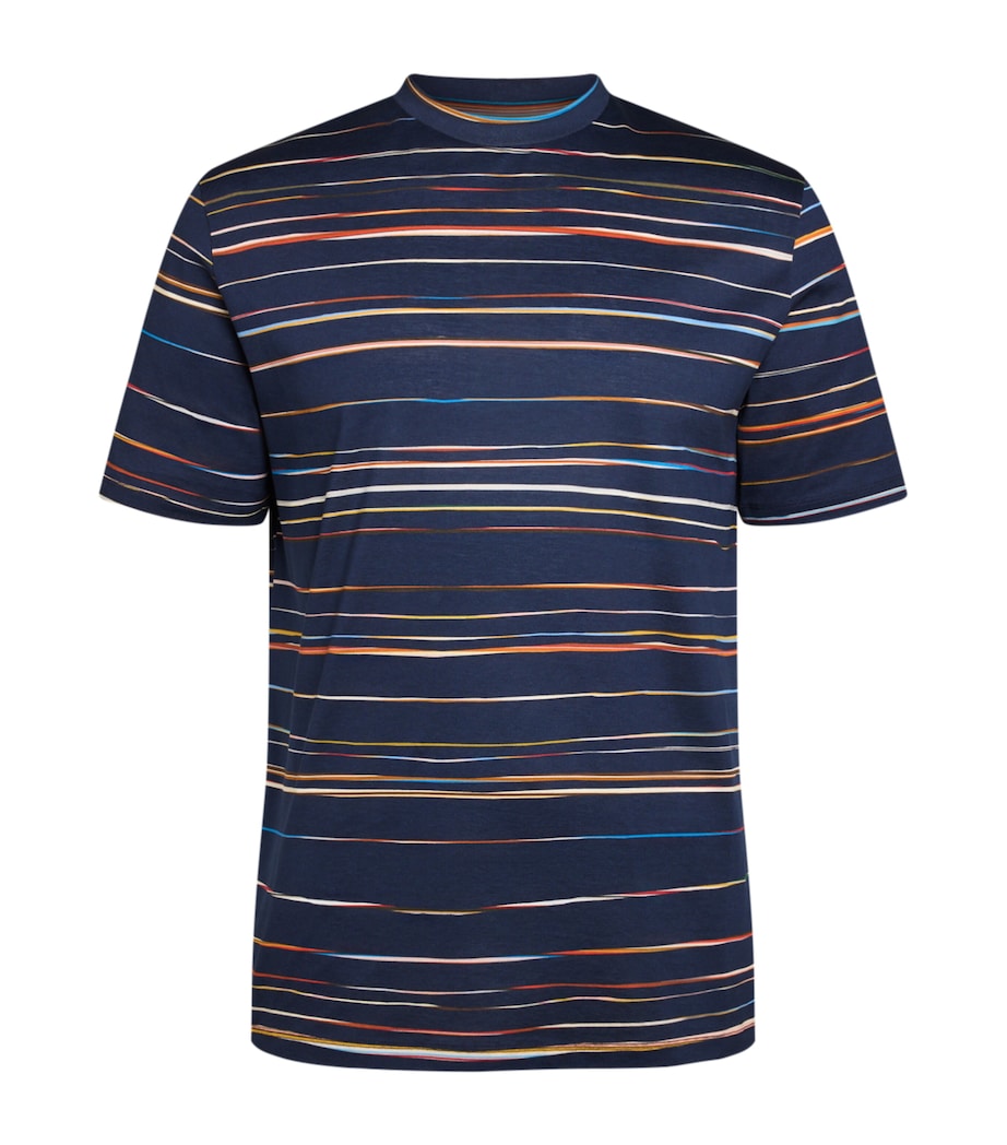 Signature Pinstripe T-Shirt 49_VERY DARK NAVY Image 1