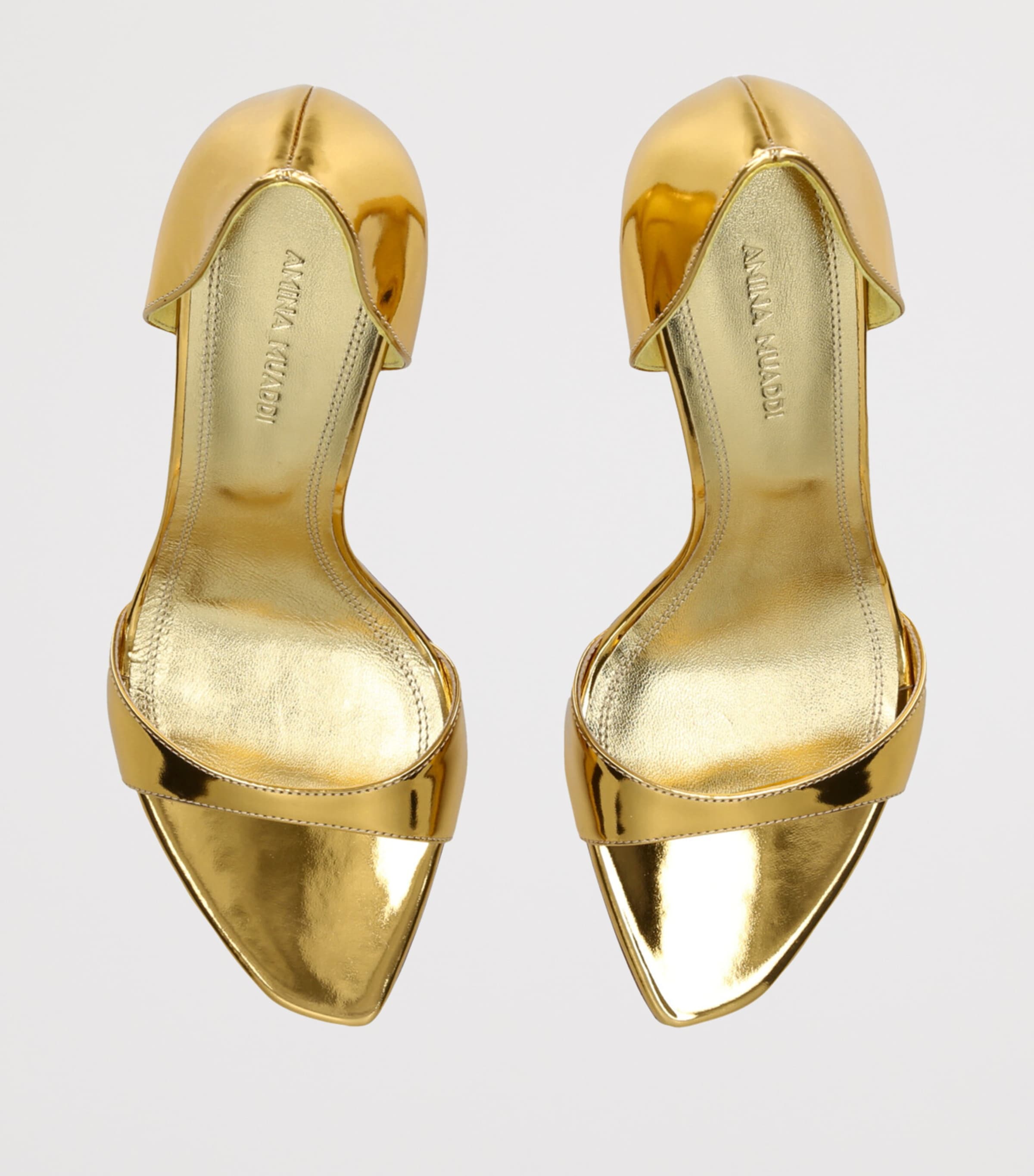 Amina Muaddi Patent Leather Agnese Sandals 95 | Harrods UK