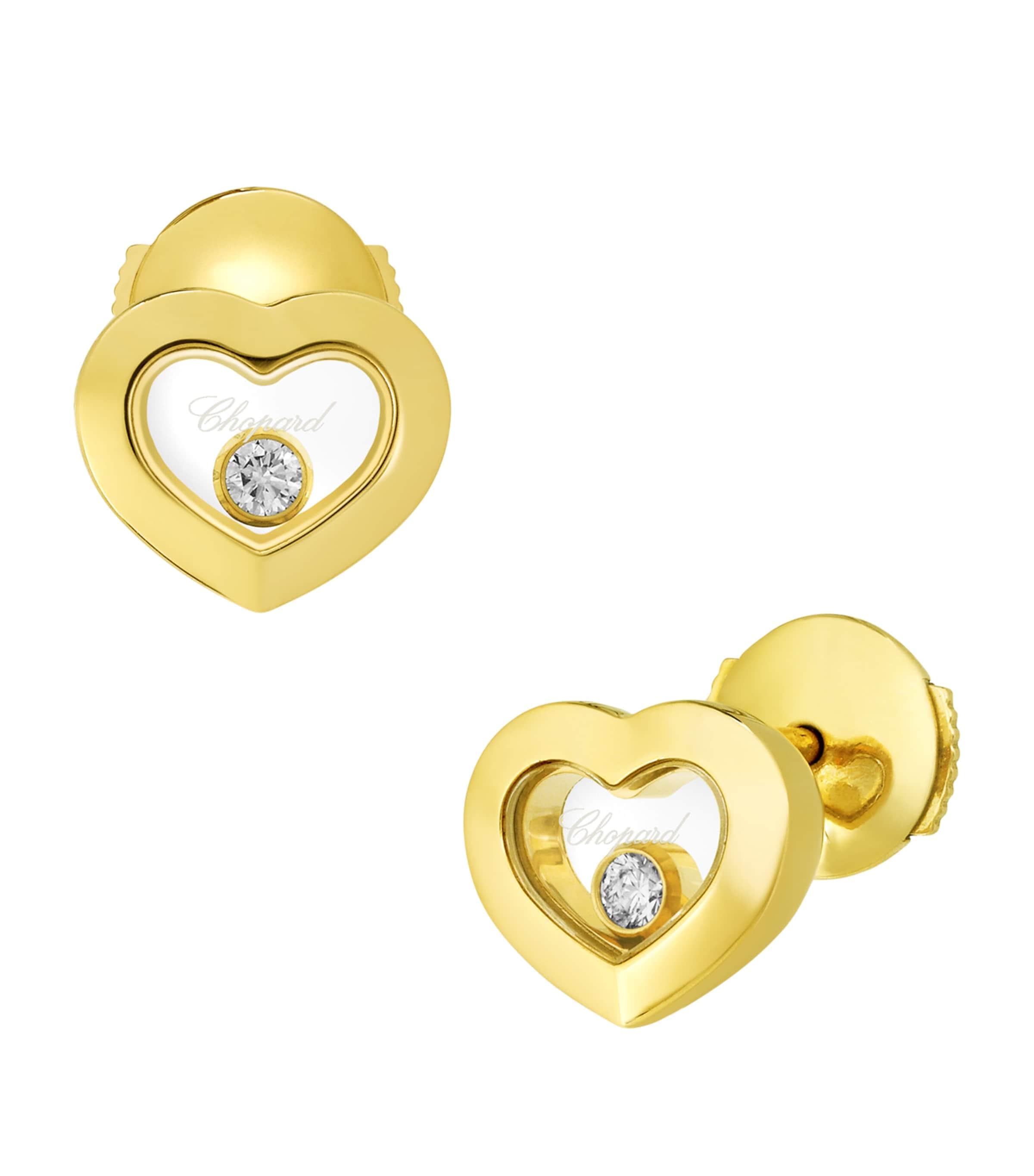Yellow Gold and Diamond Happy Diamonds Icons Earrings 18K YELLOW GOLD Image 3