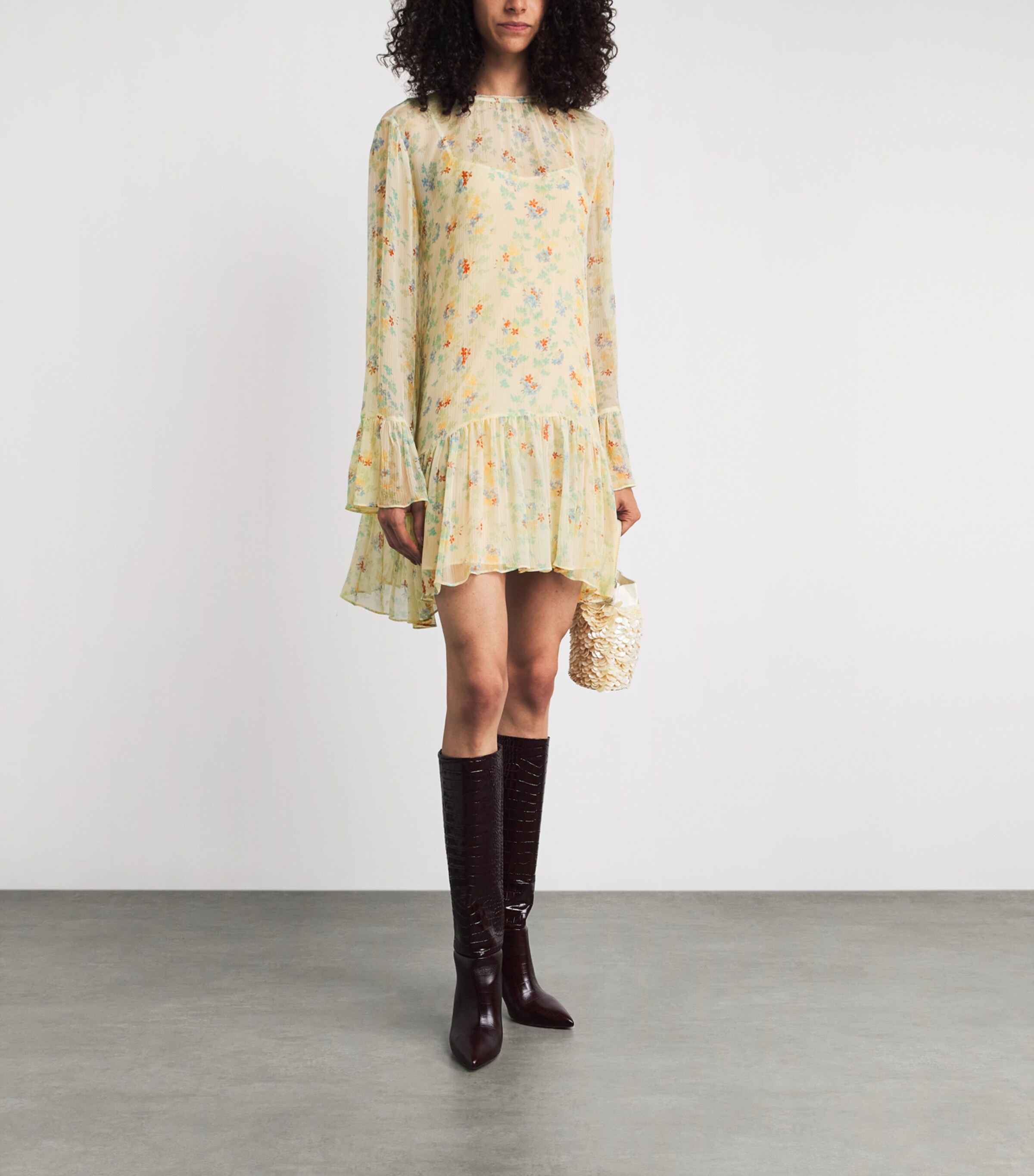Ulla Johnson Womens Silk Emmeline Mini Dress Moon Petal Image 2