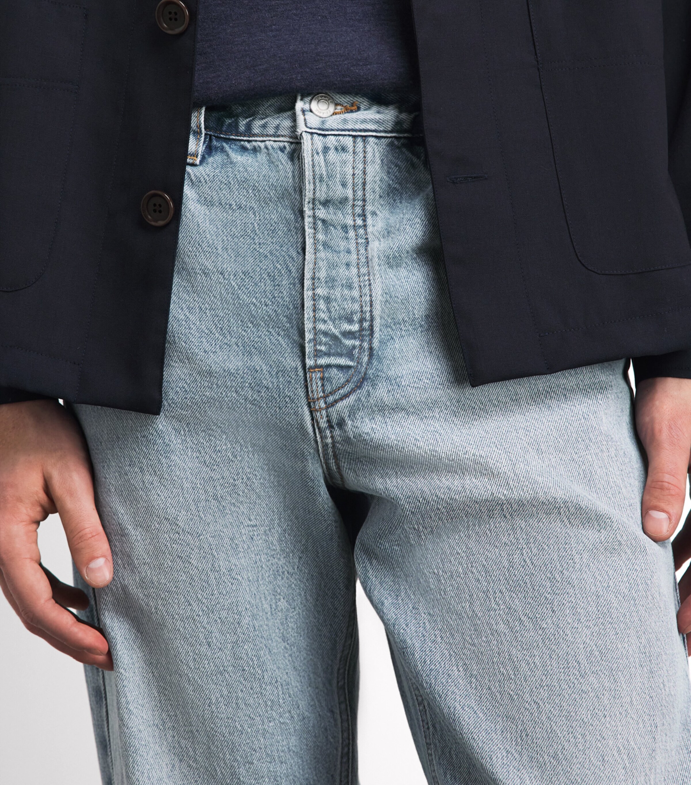 FRAME Mens The Straight Jeans Fldt Image 3