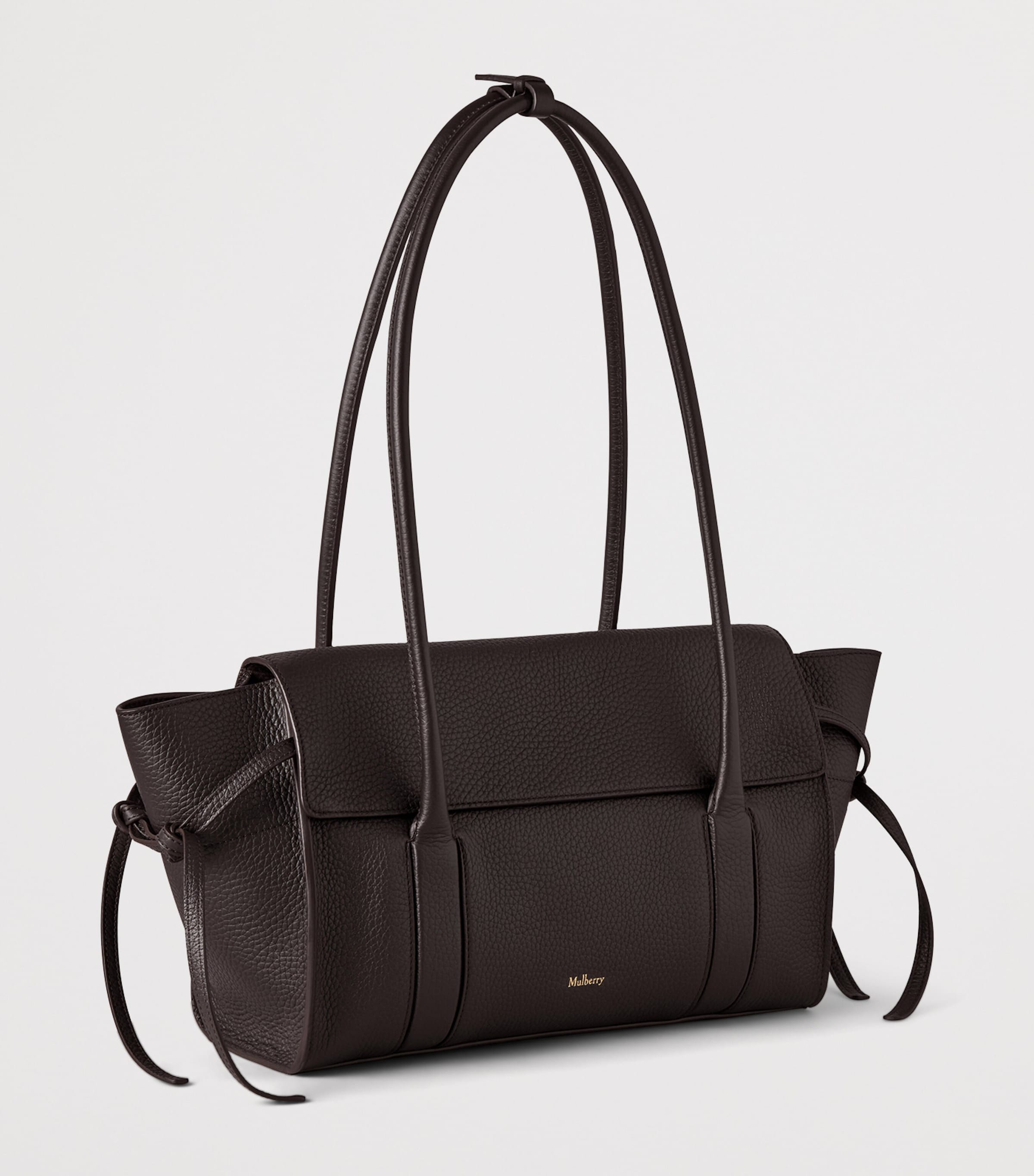 Mulberry Small Leather Soft Bayswater Shoulder Bag Ebony Image 2