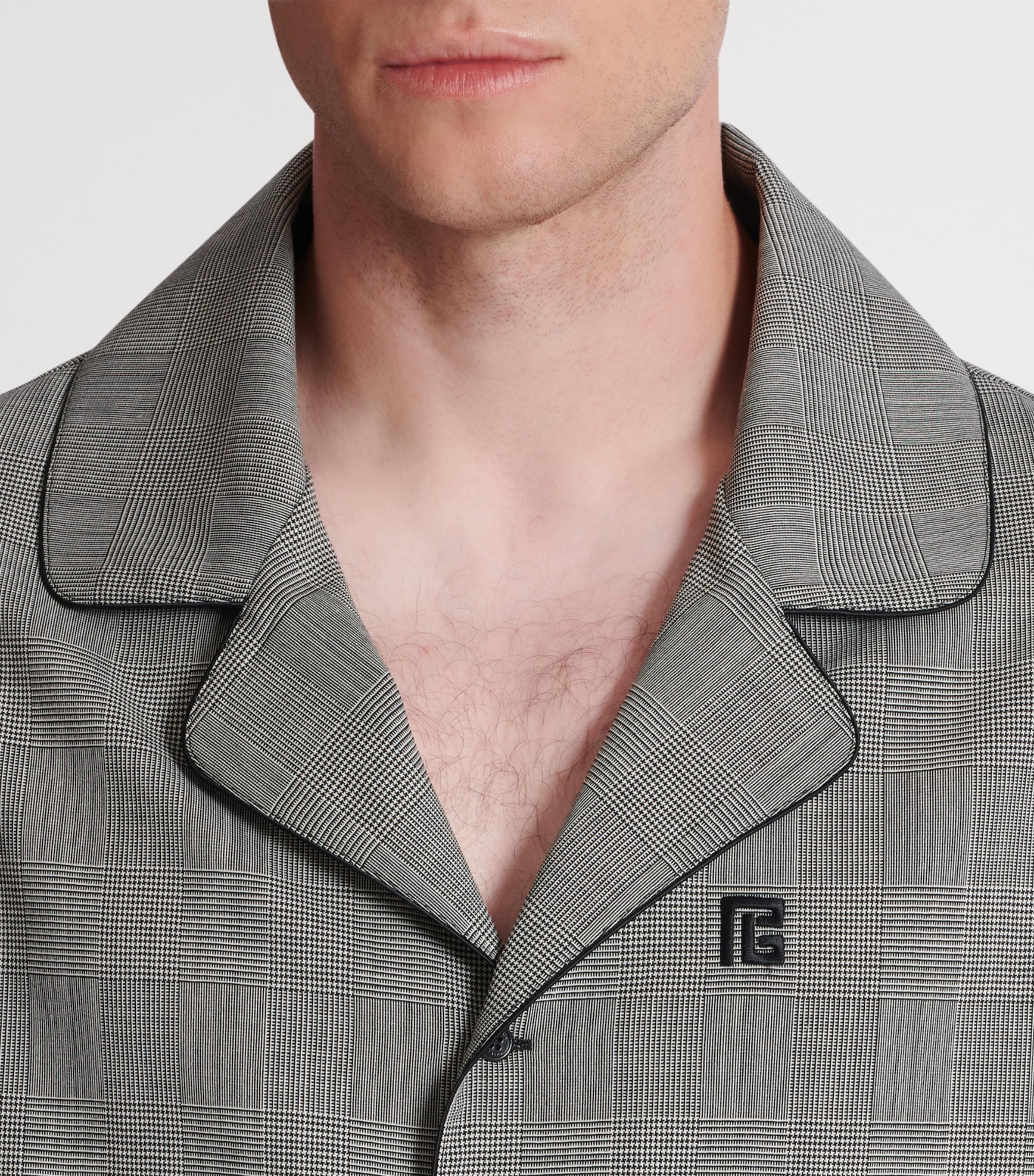 Virgin Wool Check Shirt EAB NOIR/BLANC Image 6