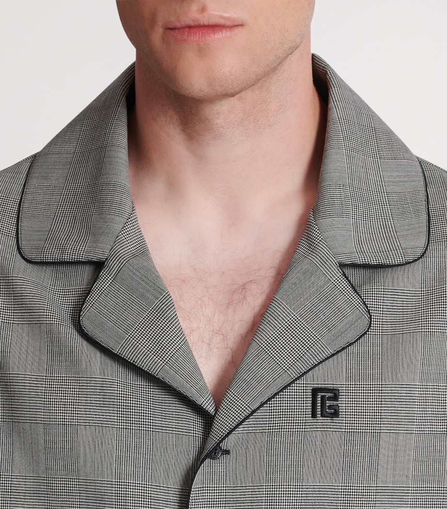 Virgin Wool Check Shirt EAB NOIR/BLANC Image 6