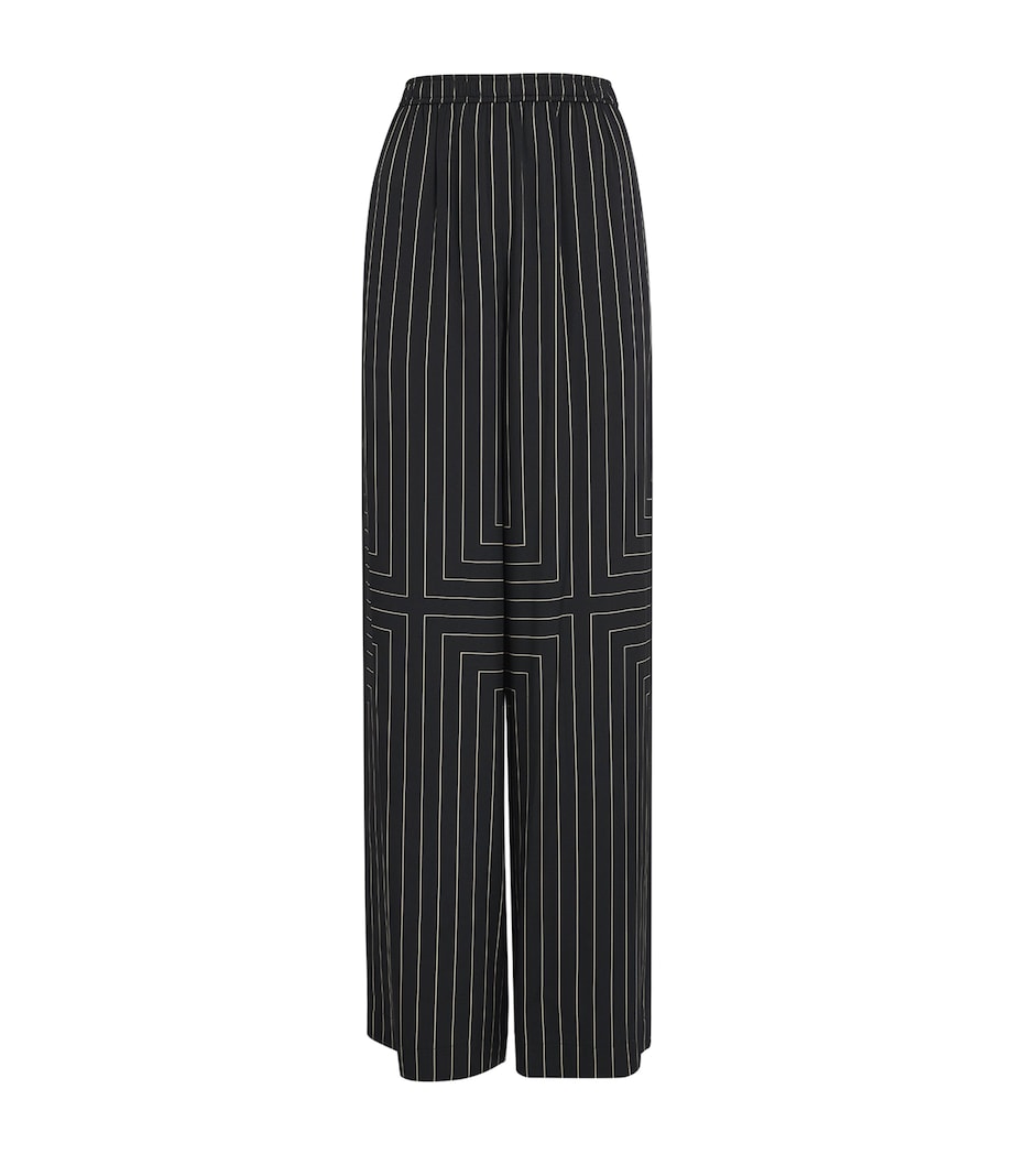 Geometric Print Hulin Trousers BLACK/AFFOGATO Image 1