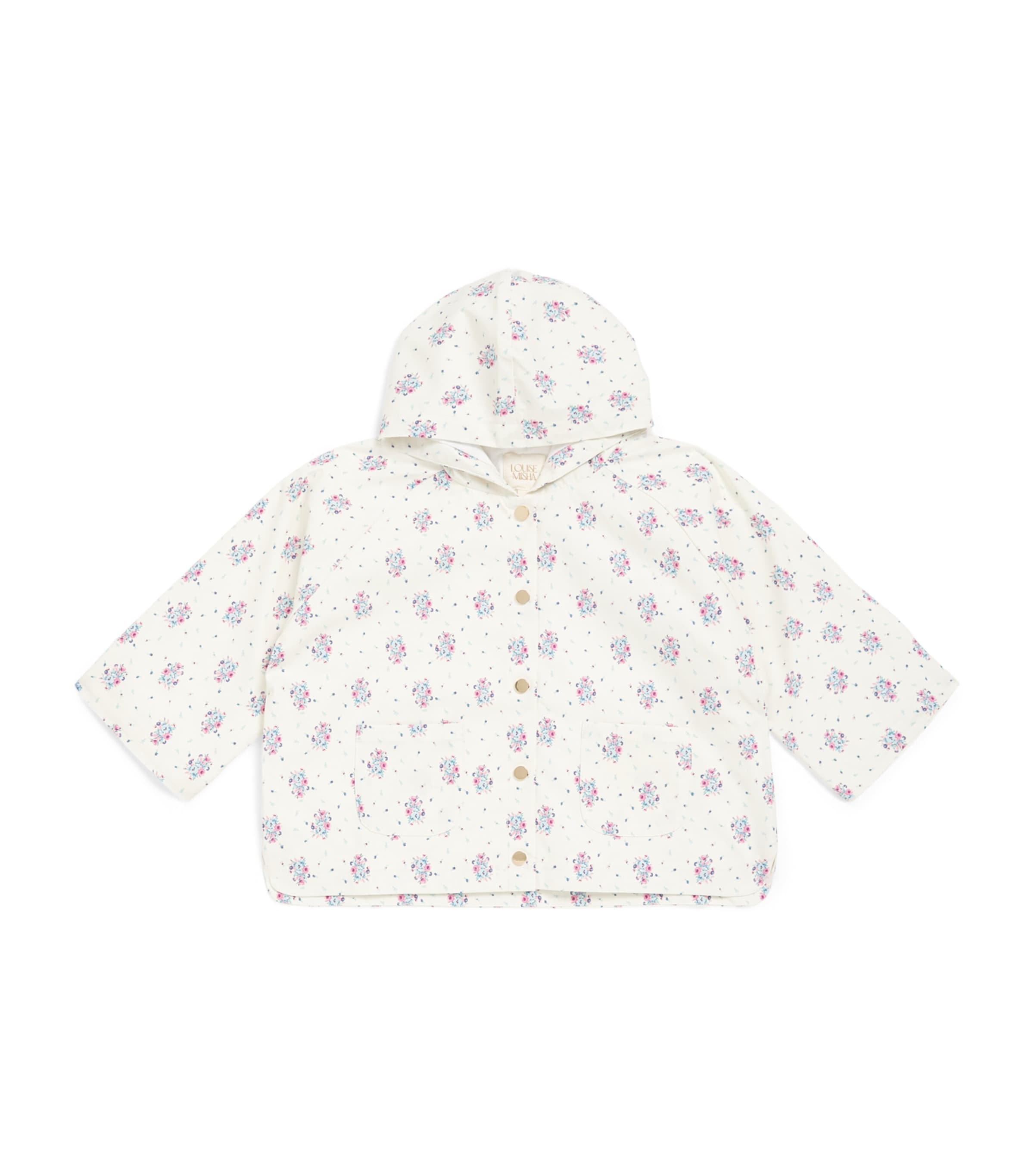 Louise Misha Waterproof Felvet Raincoat (3-10 Years) Cream Flower Dunes Image 1