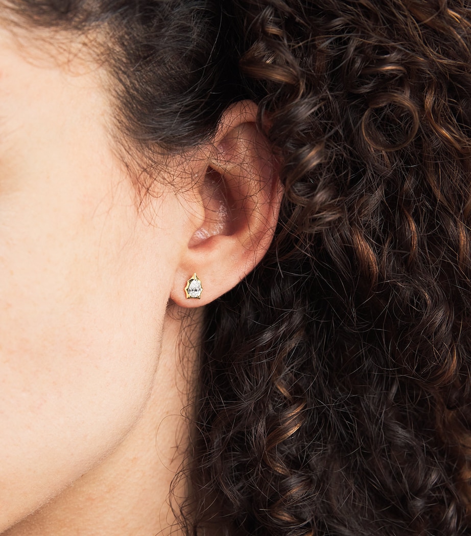 Jade Trau Yellow Gold and Diamond Envoy Stud Earrings Yellow Gold Image 2