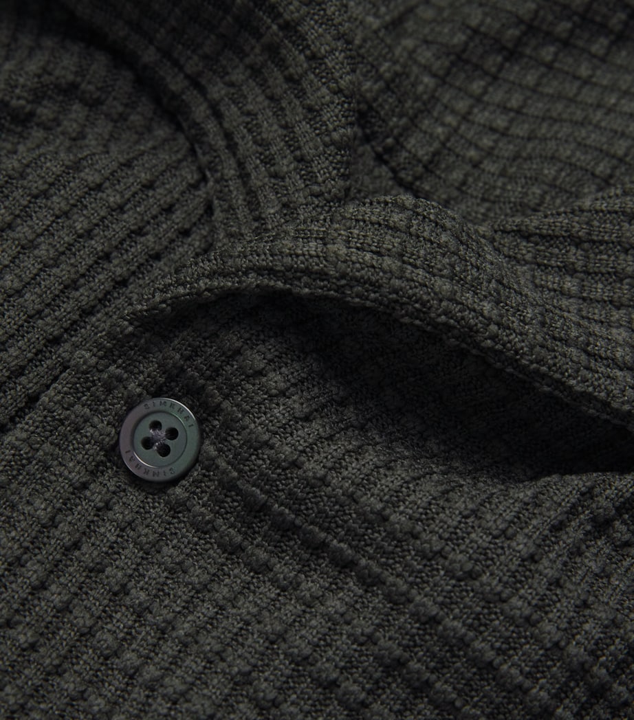 Waffle-Knit Troy Shirt DARK ARMY Image 5