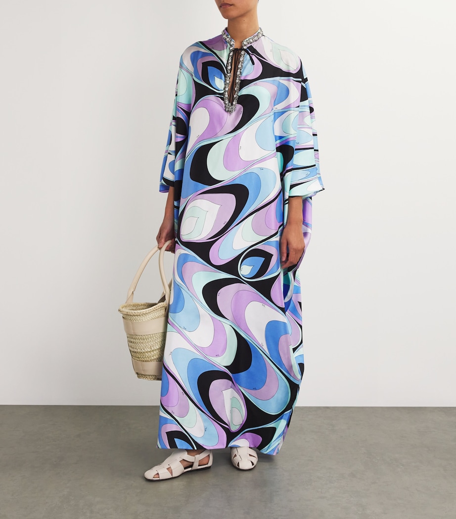 Silk Crystal-Embellished Kaftan CELESTE Image 2