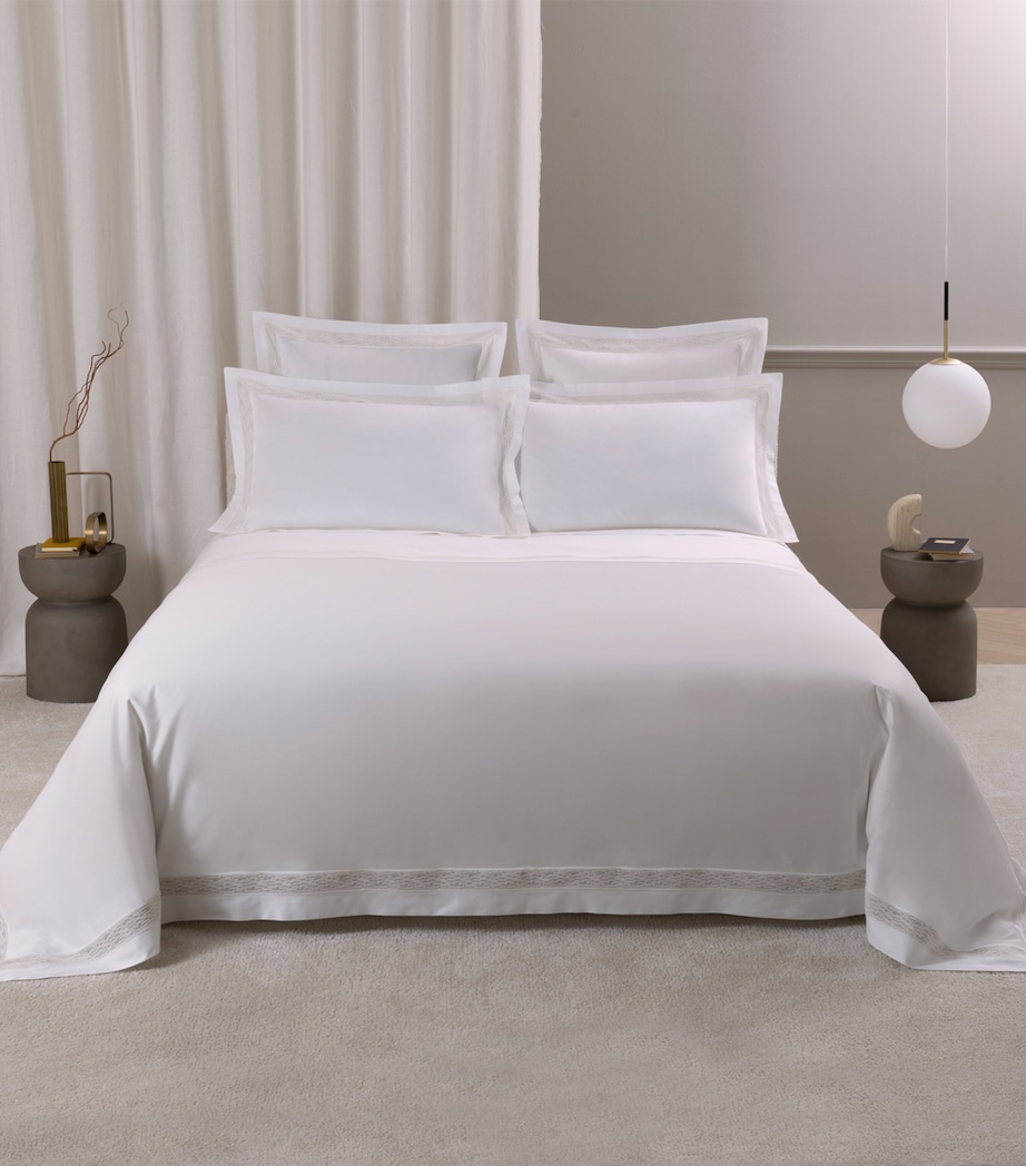Frette Cotton Balance Lace Queen Duvet Cover (240cm x 220cm) Milk Image 5