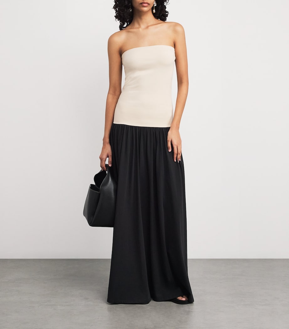 Strapless Marciella Maxi Dress TC1 BLCK/OYSTER GRAY Image 2