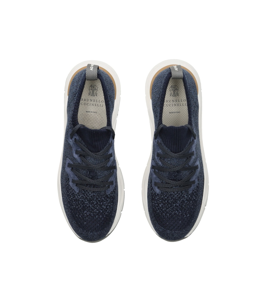 Brunello Cucinelli Kids Knitted Sneakers Blue/dark Image 3