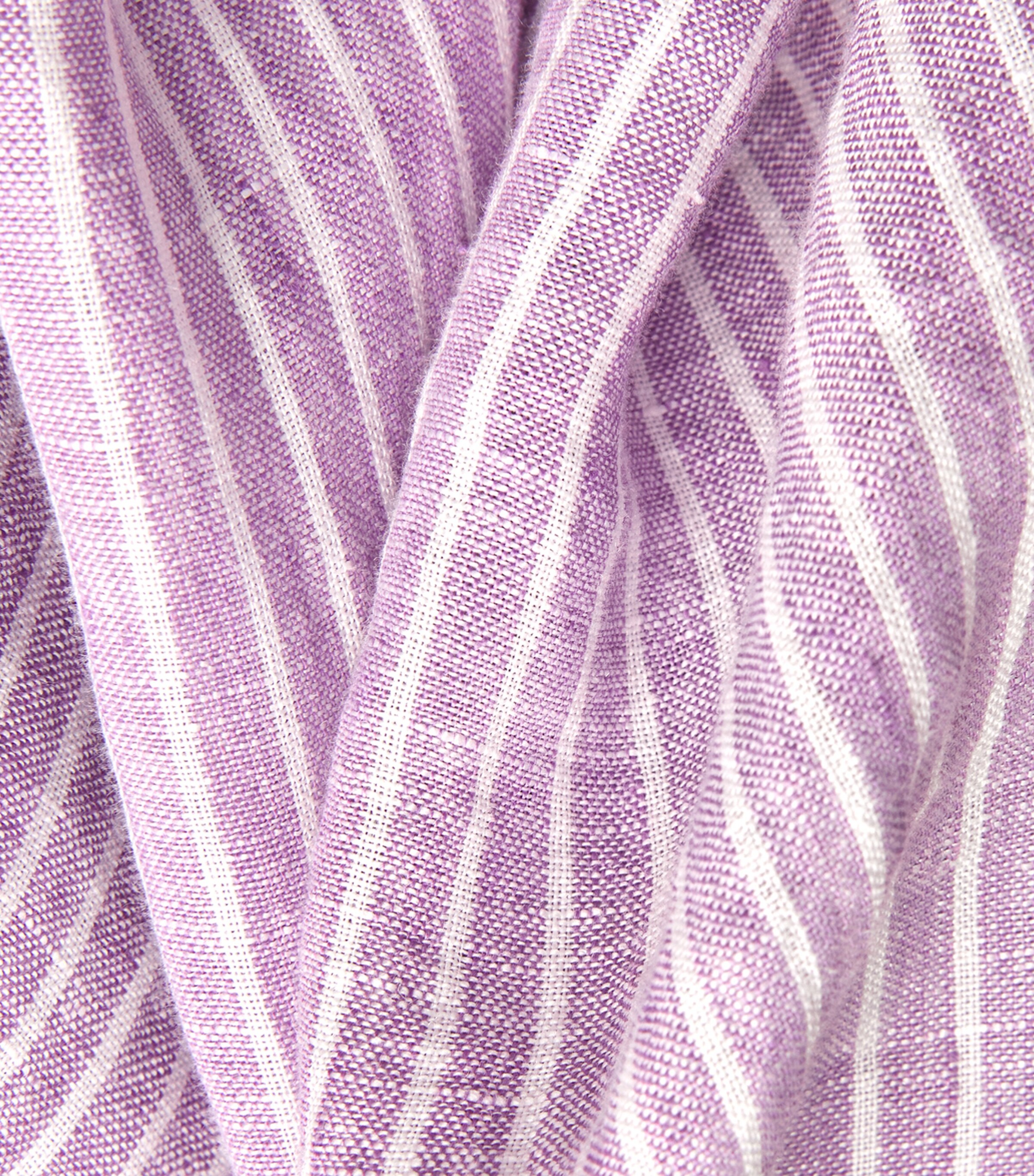 Polo Ralph Lauren Mens Linen Striped Custom-Fit Shirt Lavender White Image 6