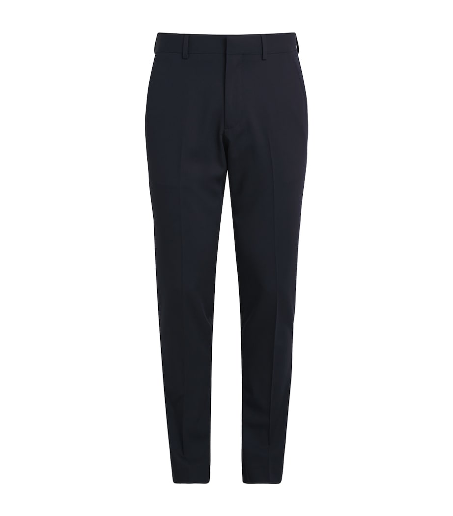 Sandro Paris Mens Virgin Wool Straight Trousers Navy Blue Image 1