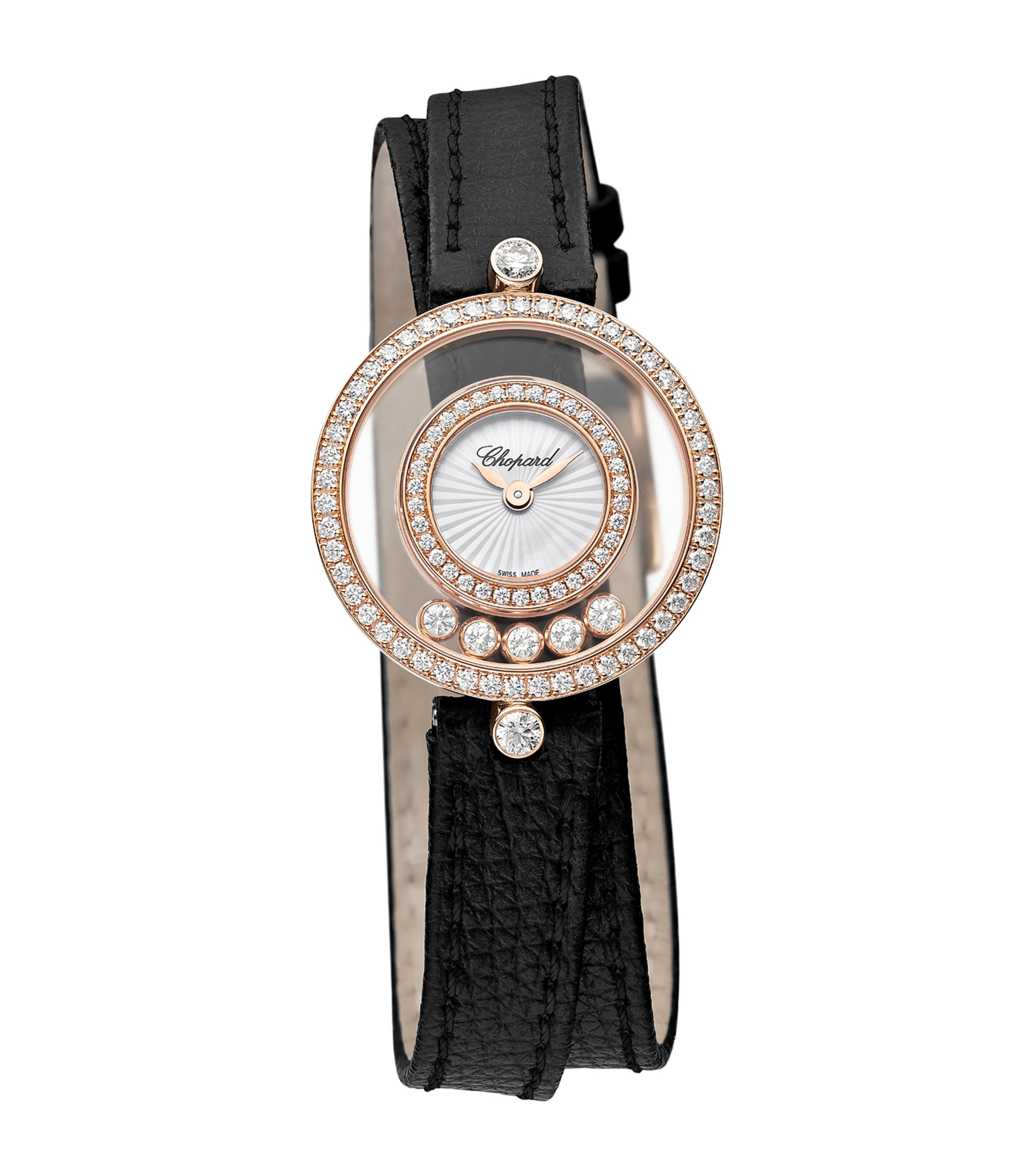 Rose Gold and Diamond Happy Diamonds Watch 26mm 18K ROSE GOLD Image 2