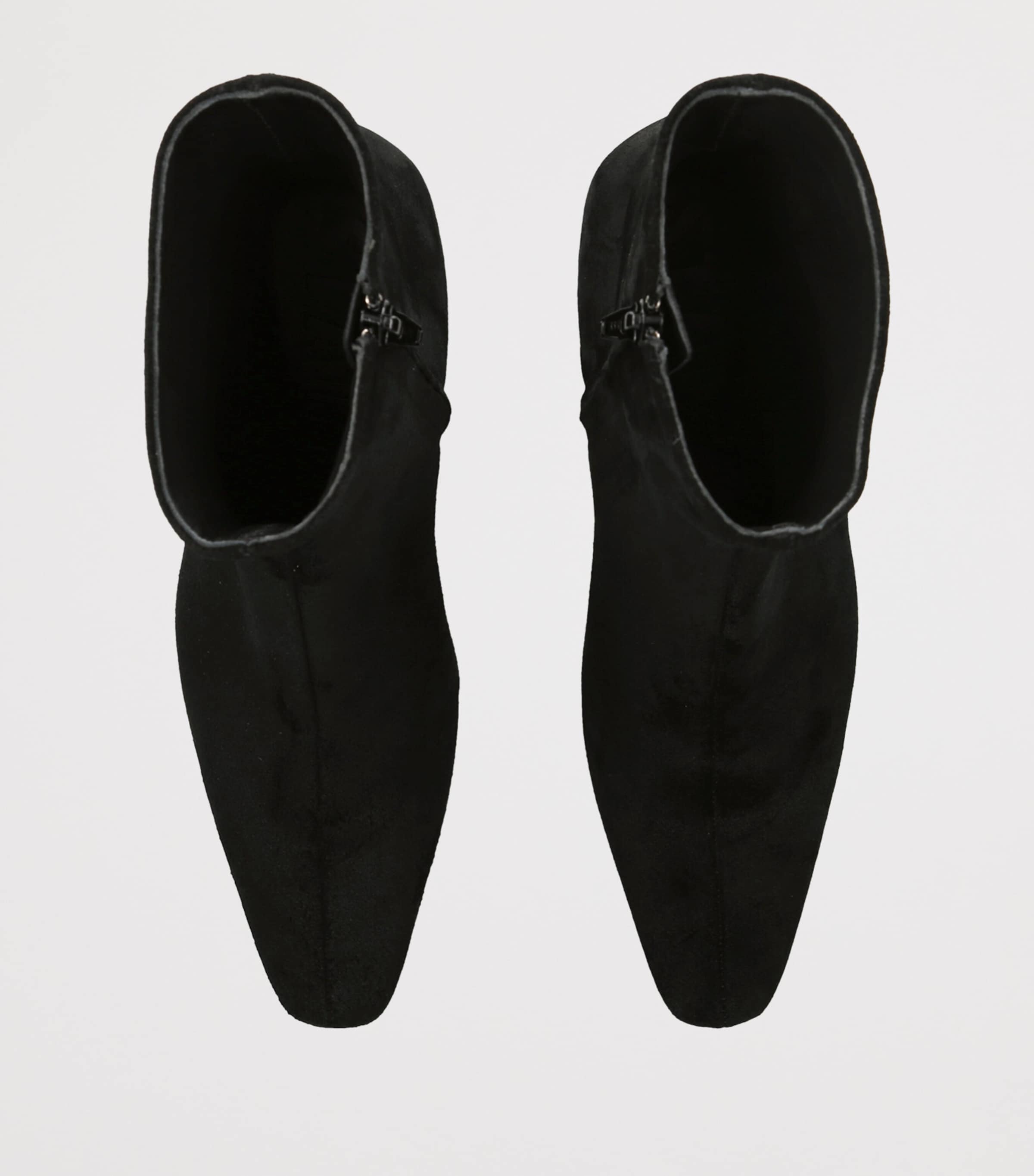 STAUD Suede Wally Heeled Ankle Boots 55 Black Image 4