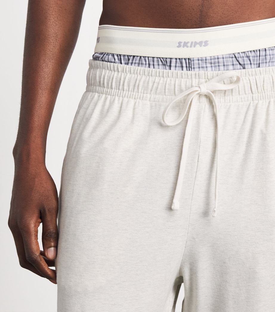 Skims Mens Cotton Relaxed Sweatpants Chalk Heather Image 3