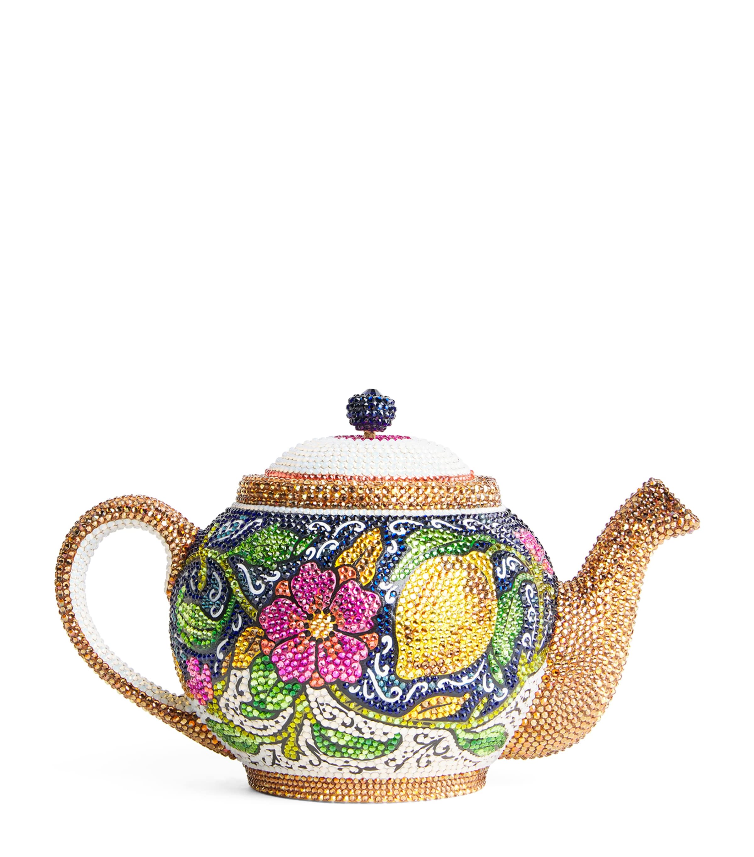 Judith Leiber Embellished Teapot Clutch Bag Chmpgn Dark Ind Mul Image 1
