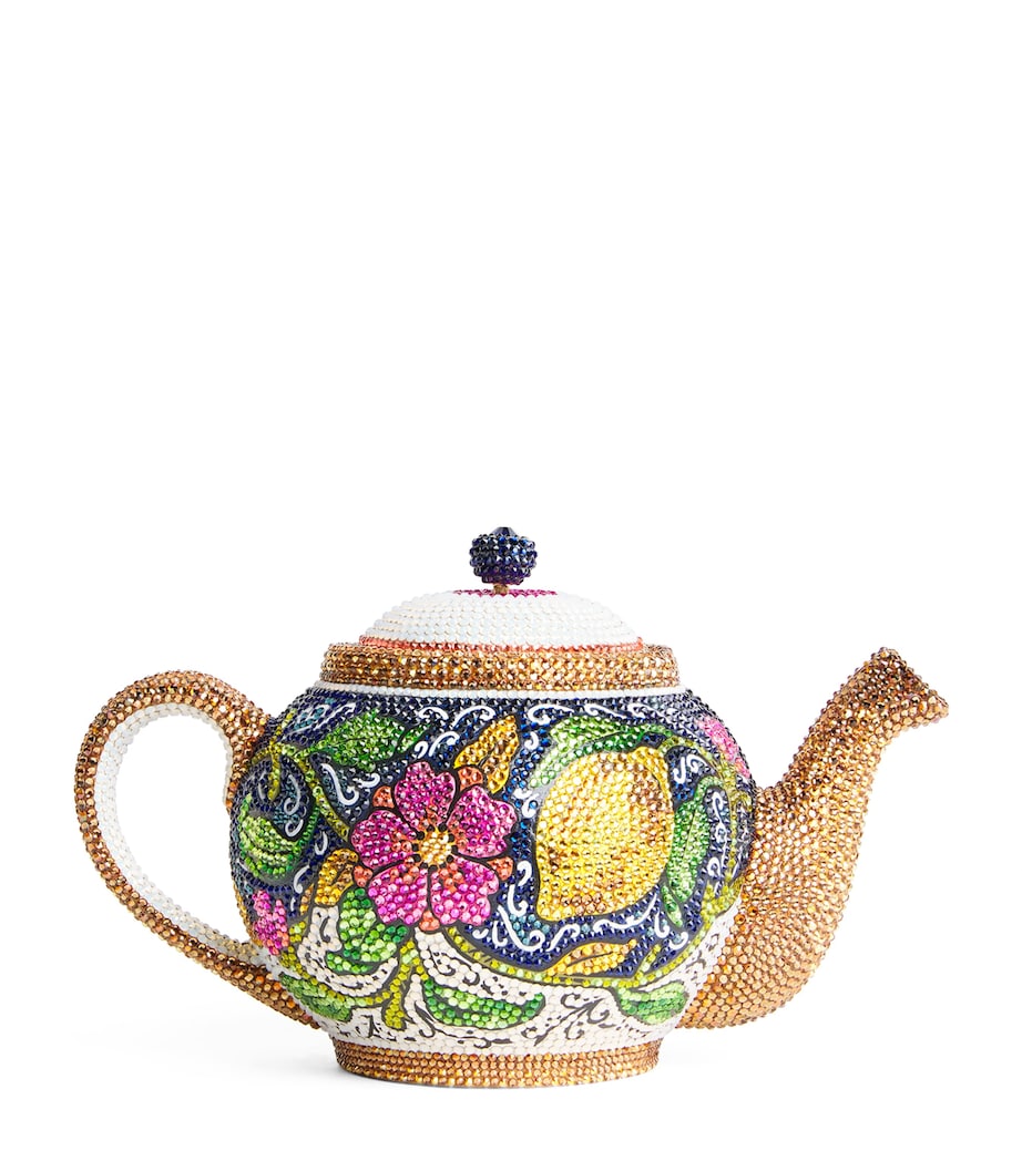 Judith Leiber Embellished Teapot Clutch Bag Chmpgn Dark Ind Mul Image 1