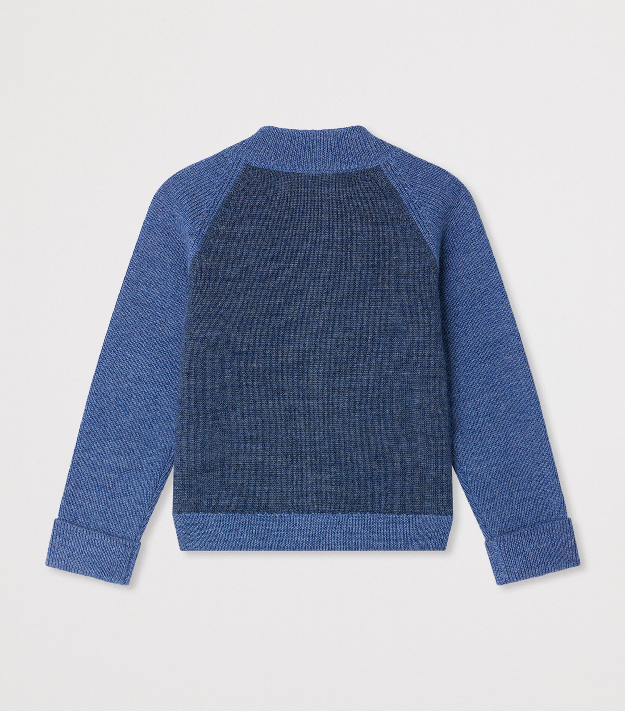 Bonpoint Wool Zip-Up Sweatshirt (6-12 Months) Indigo Image 2