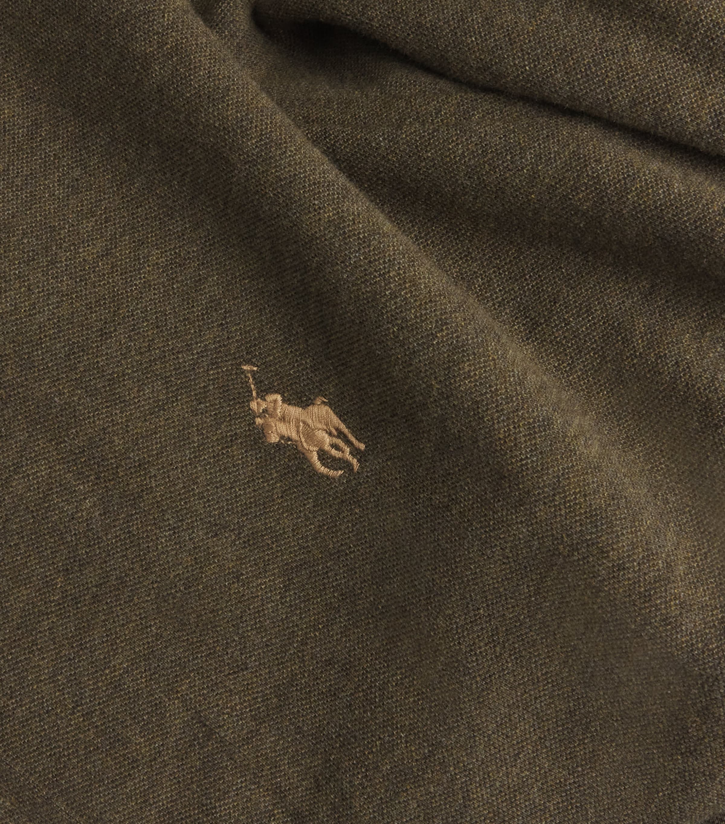 Polo Ralph Lauren Mens Cotton Featherweight Mesh Shirt Wlsn Olive Image 5
