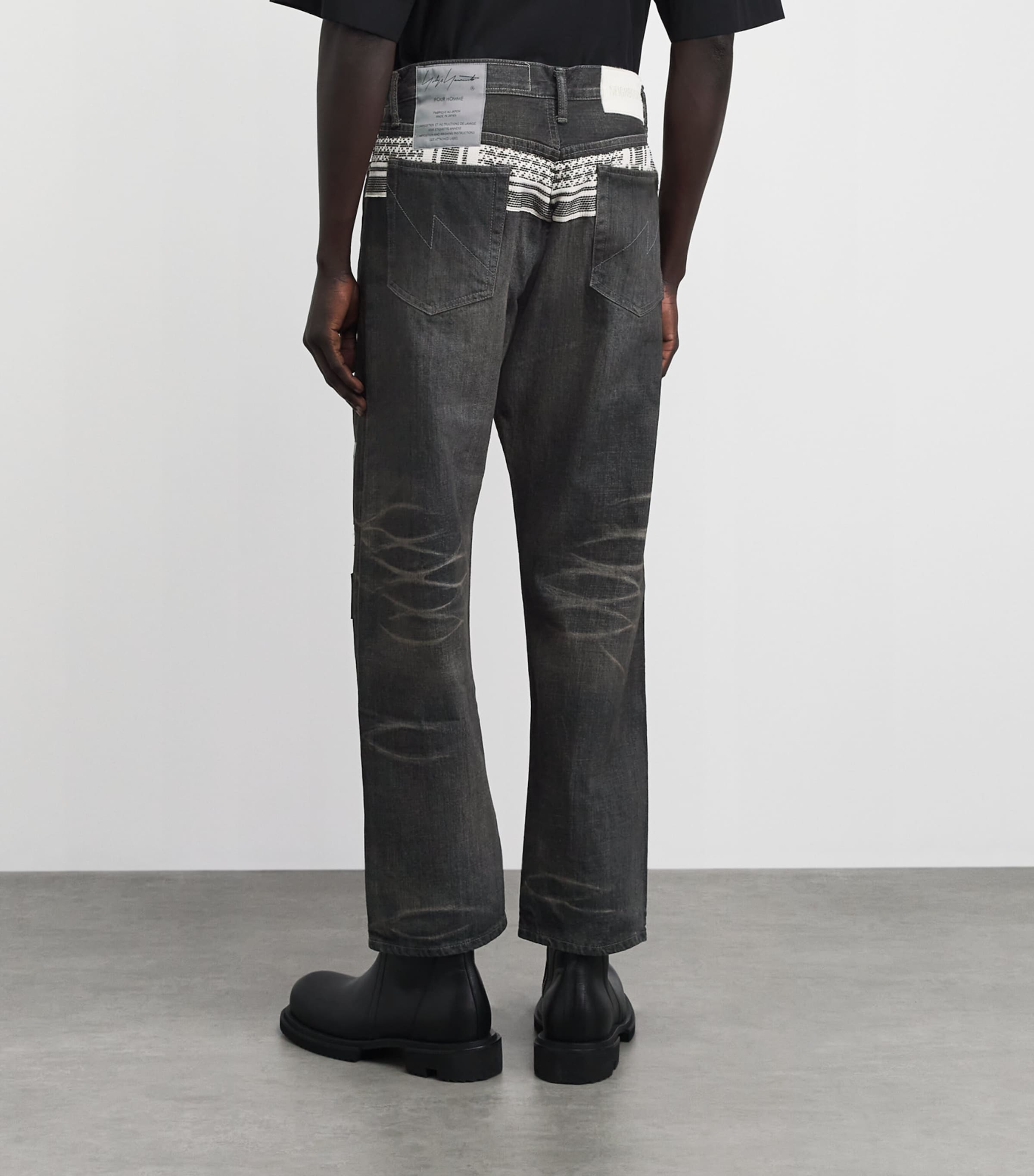 Yohji Yamamoto Mens x Neighborhood Savage Straight Jeans Black Image 5