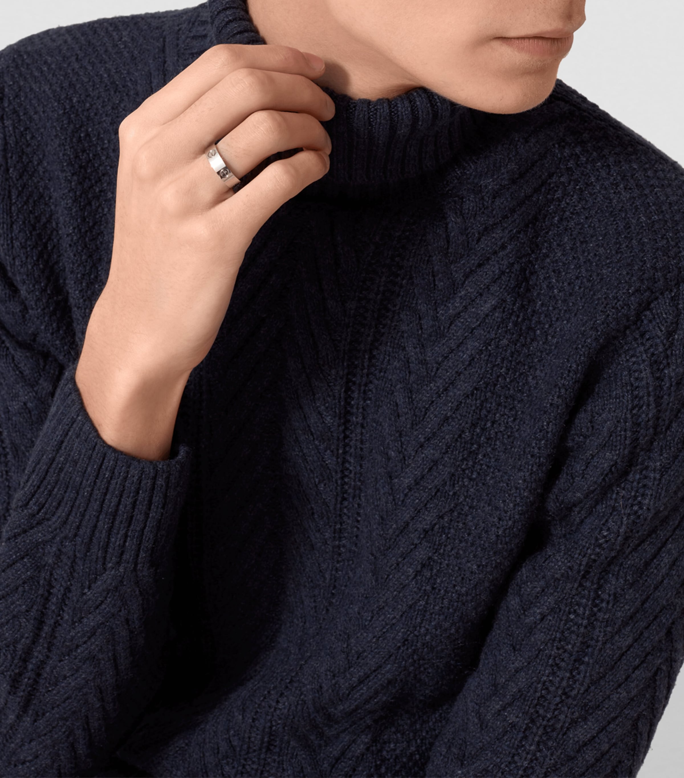 White Gold LOVE Ring MULTI Image 6