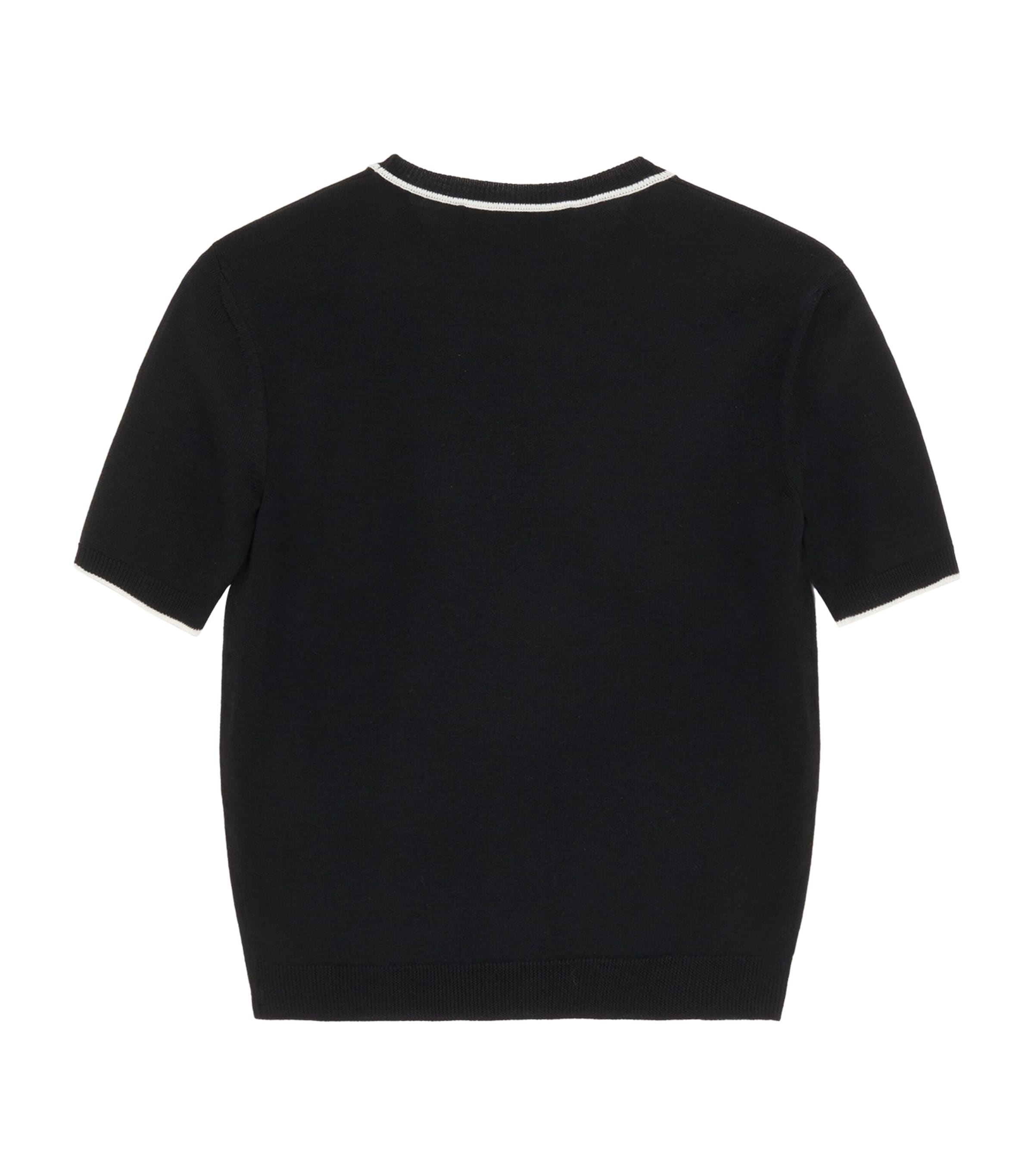 Valentino Womens Virgin Wool Short-Sleeve Sweater Image 2