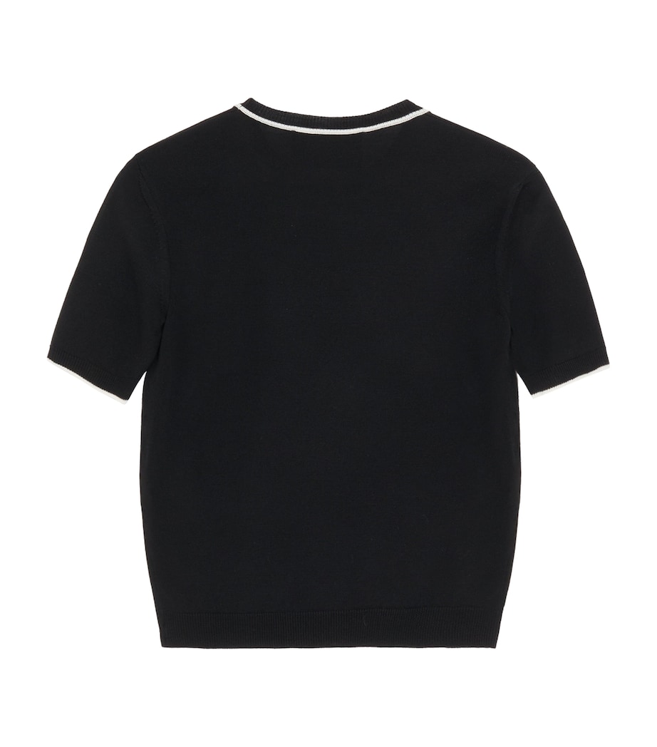 Valentino Womens Virgin Wool Short-Sleeve Sweater Image 2