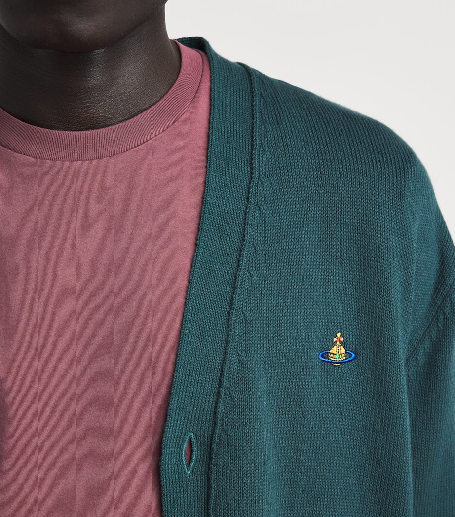 Vivienne Westwood Mens Wool-Cashmere Alex Cardigan Woodland Image 3